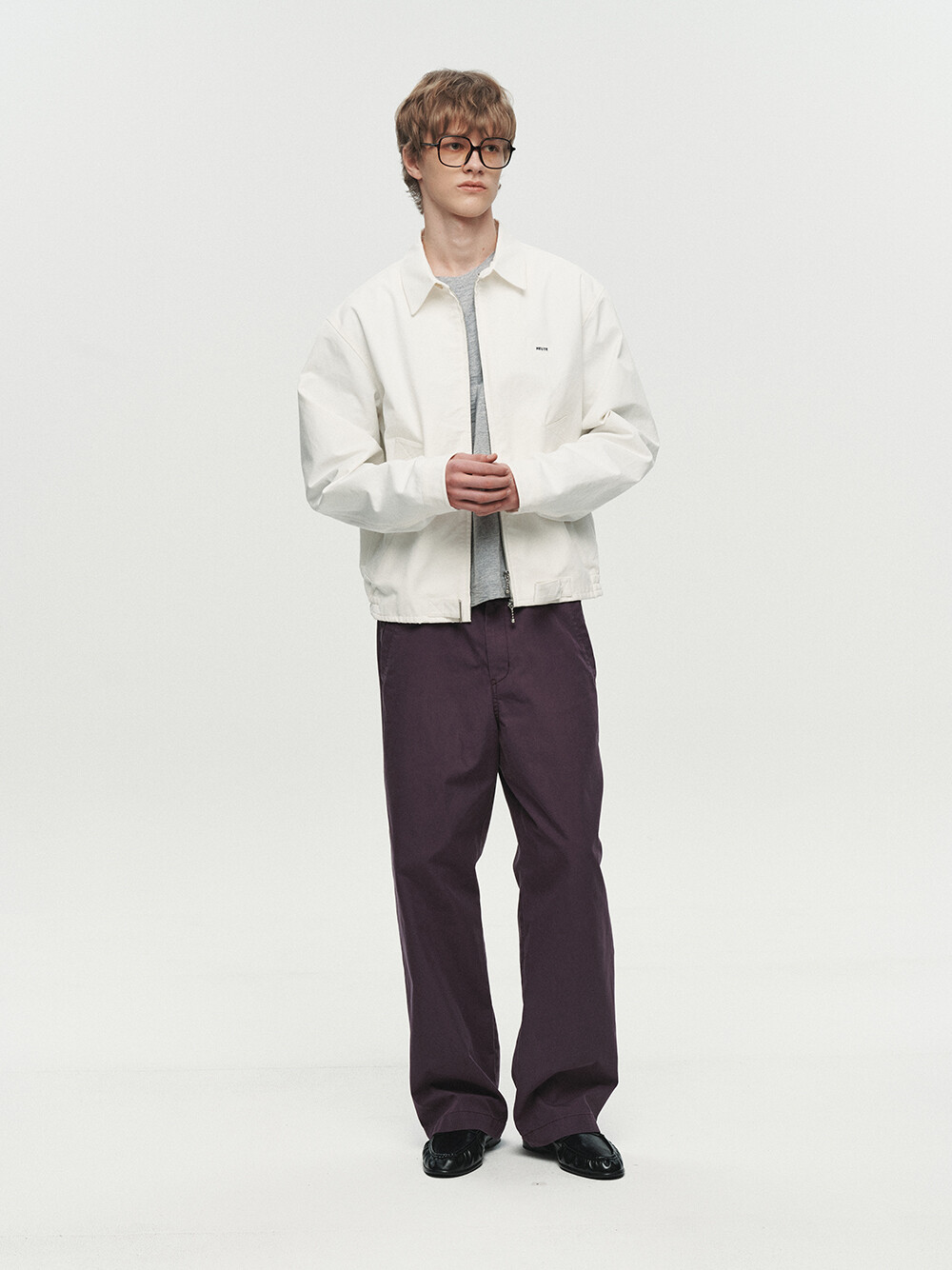 [HEUTE] MARTIN STRUCTURED BOMBER JACKET (OFF WHITE)