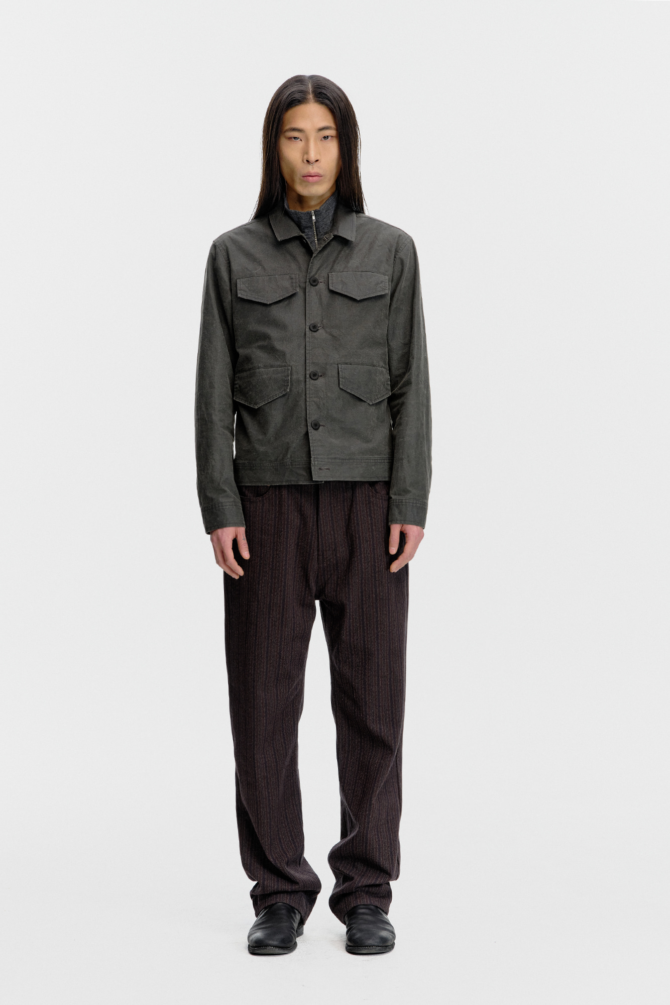 [SURFACE EDITION] FLANNEL 4-POCKET JACKET CHARCOAL