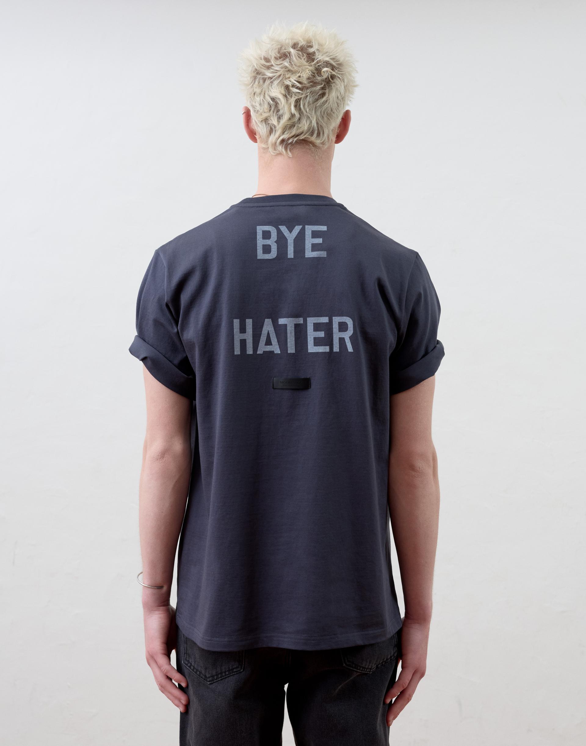 [MOOMYUNG] "HI HATER, BYE HATER" T-SHIRT (WASHED BLACK)