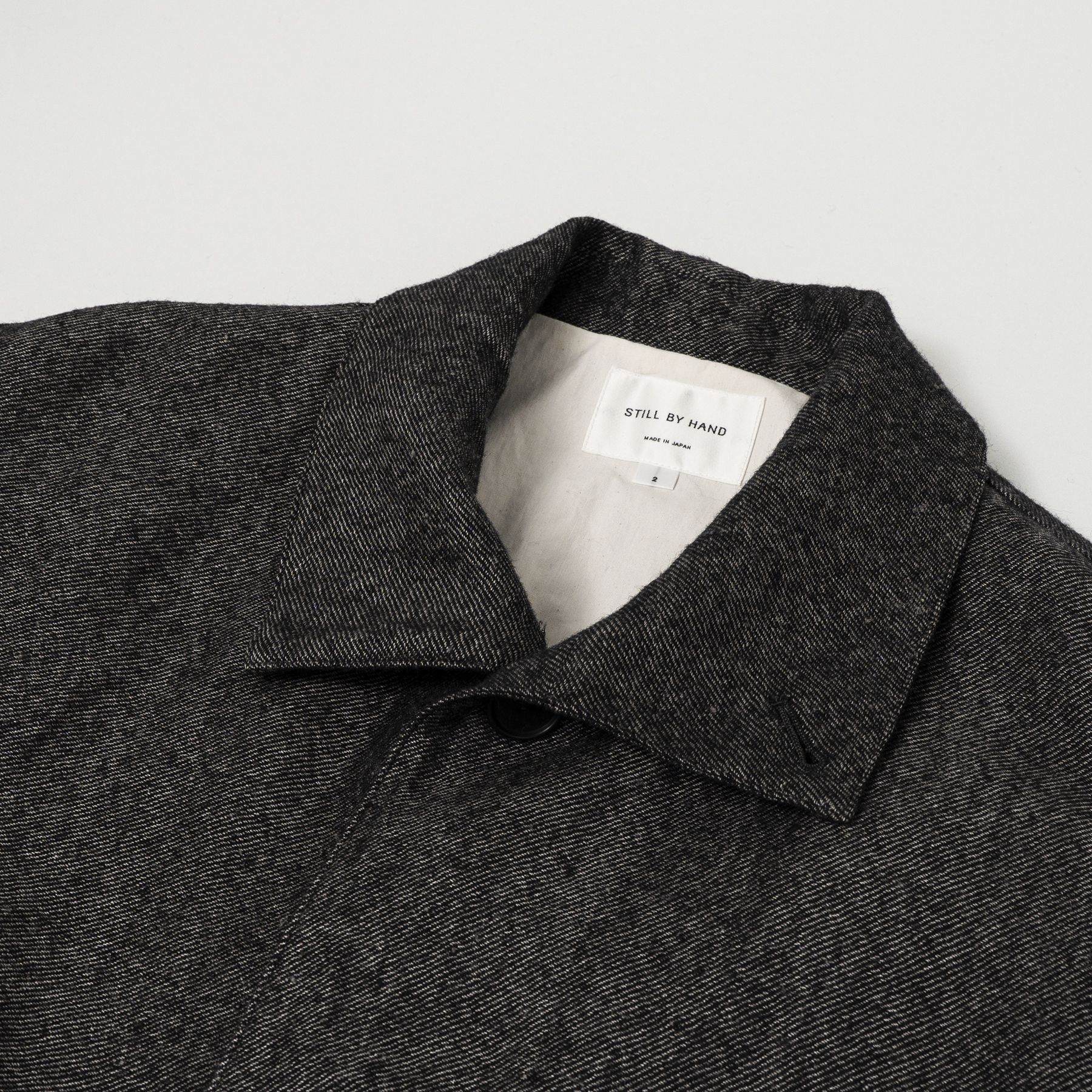 [STILL BY HAND] CO01263OS- Linen mixed wool coat BLACK 사이즈없음