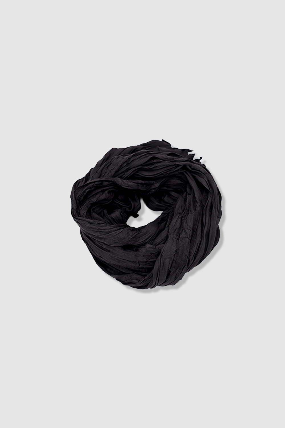 [ANYTIME LOREAK] AGAVE WRINKLE SCARF - BLACK
