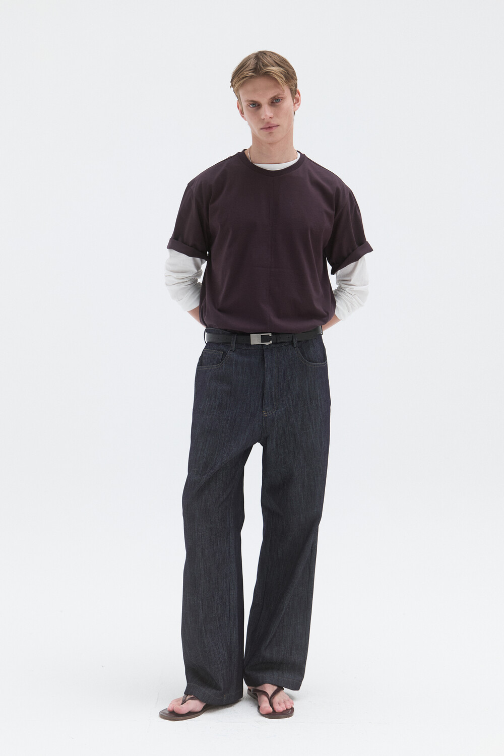 [WINDER] CF COTTON T-SHIRTS - DARK PLUM
