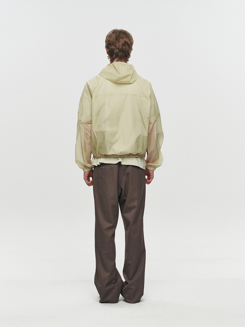 [HEUTE] KADE SHEER HOODED JACKET (YELLOW)