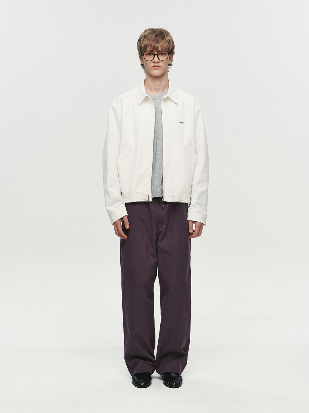 [HEUTE] MARTIN STRUCTURED BOMBER JACKET (OFF WHITE)