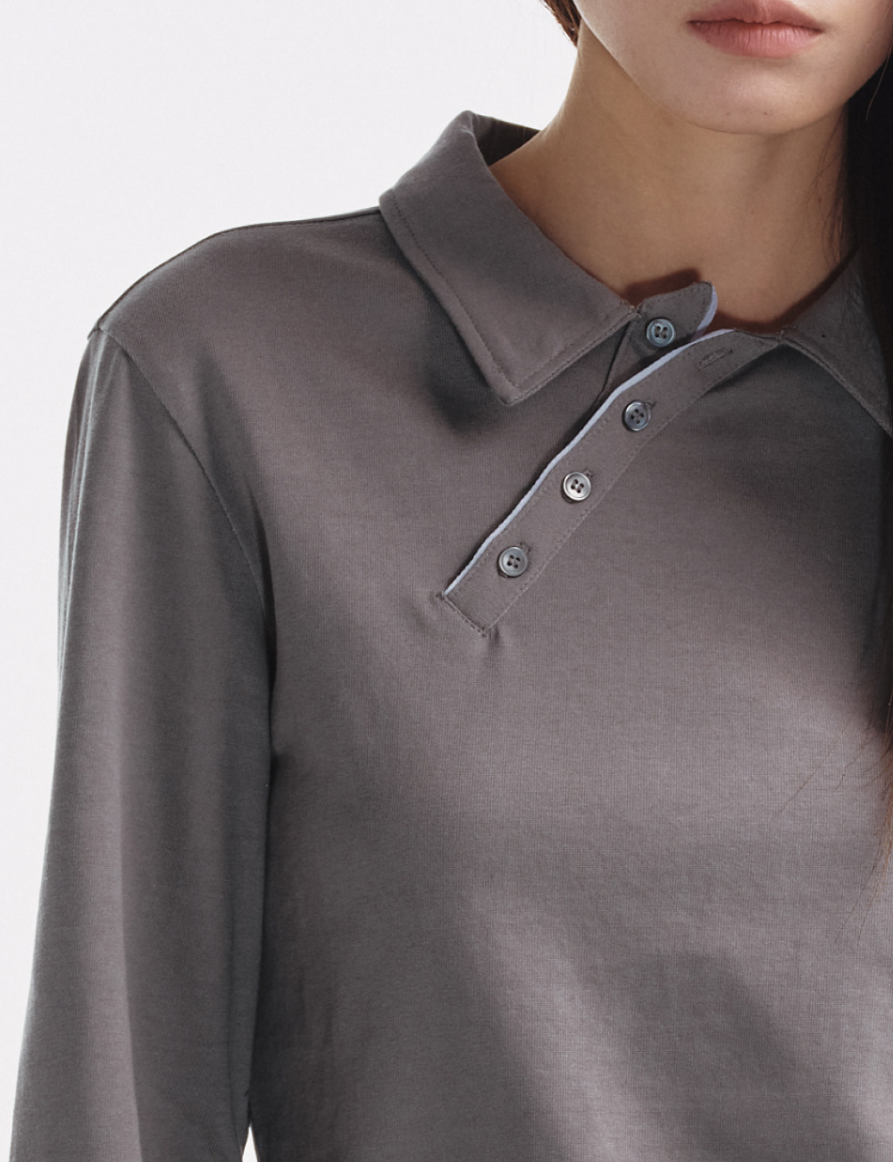 [GEN:RE] Pivot Tape Polo Shirt Navy Grey