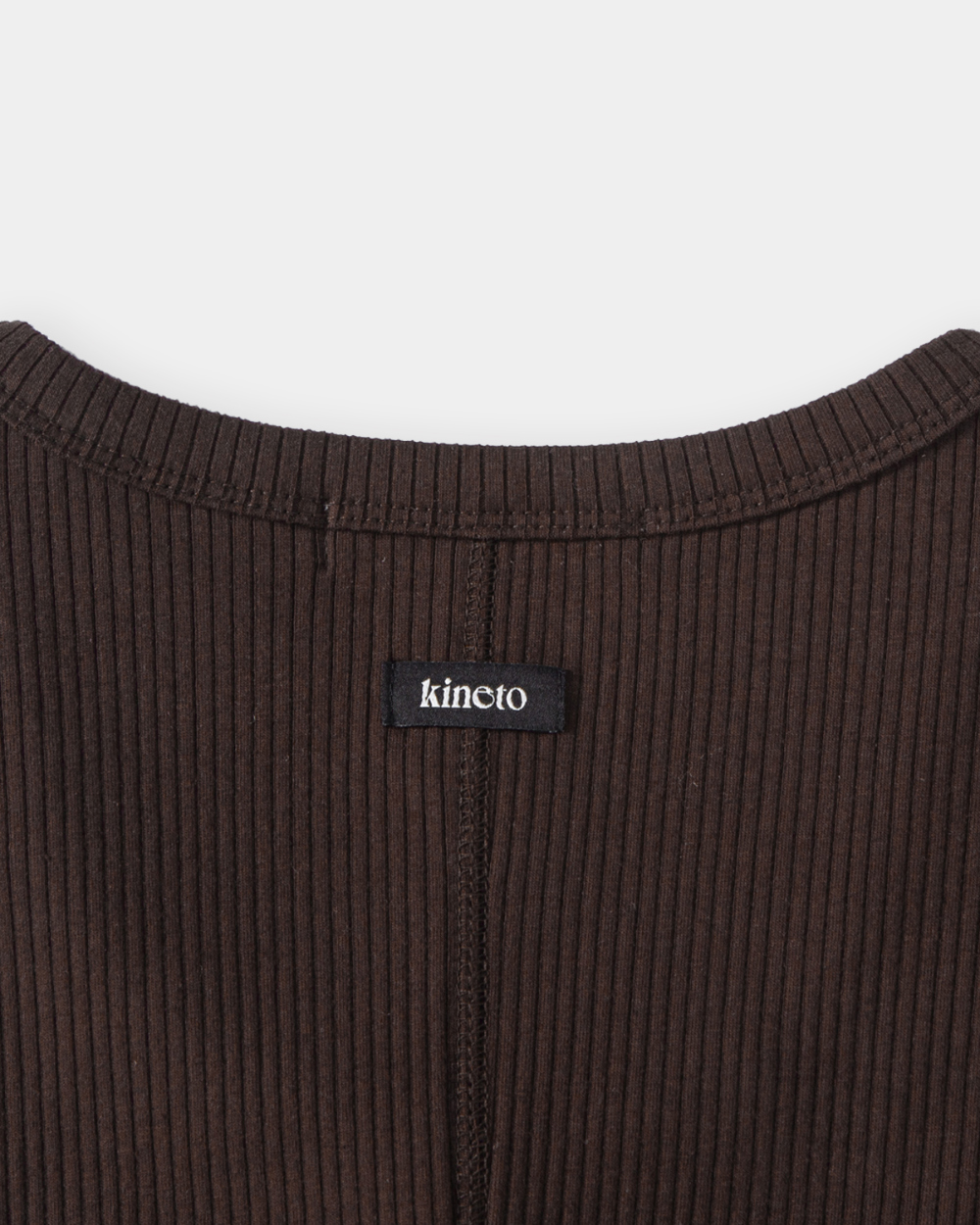 [kineto] Sleek Ribbed Sleeveless Top_Brown