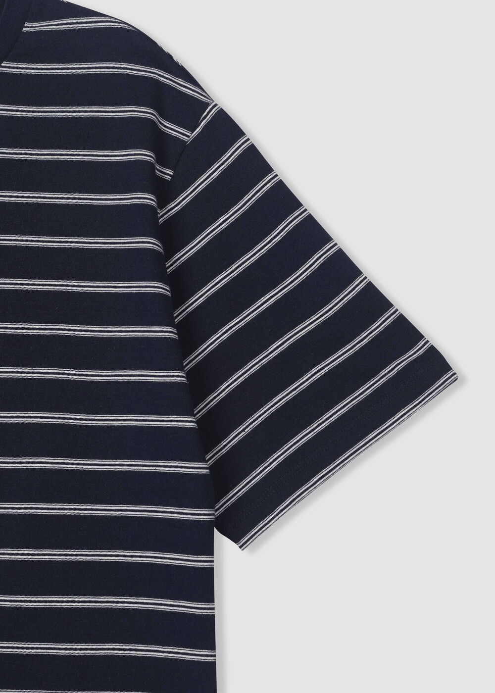 [WINDER] STRIPED COTTON TOP - NAVY