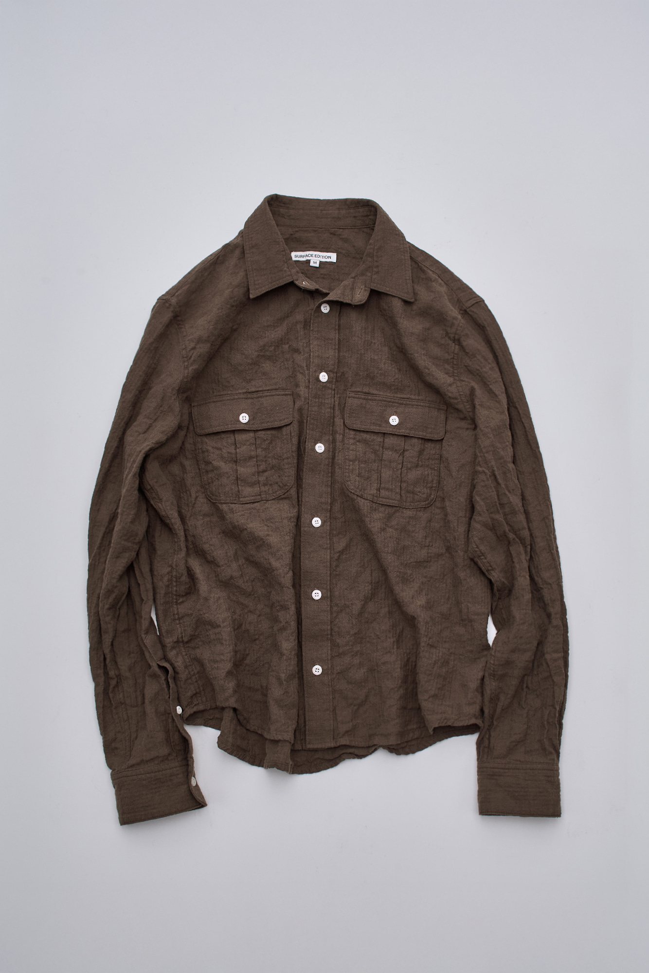 [SURFACE EDITION] BRUSHED WORK SHIRTS BROWN