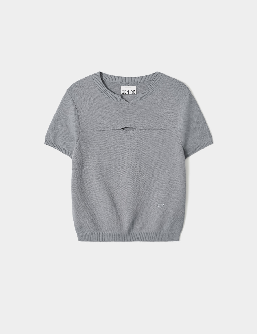 [GEN:RE] Your Way Slit Half Knit Gray
