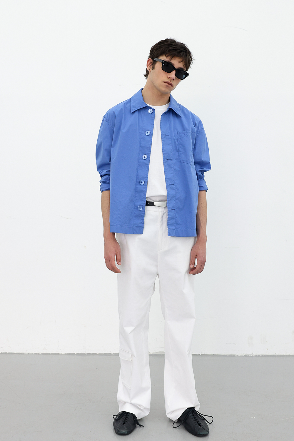 [ANYTIME LOREAK] AIRY WASHED SHIRT - BLUE