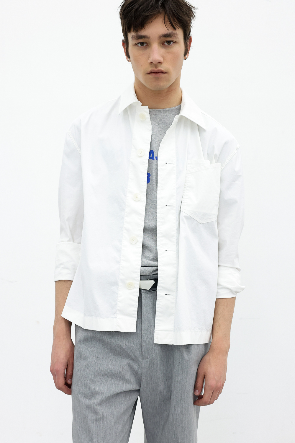 [ANYTIME LOREAK] AIRY WASHED SHIRT -WHITE