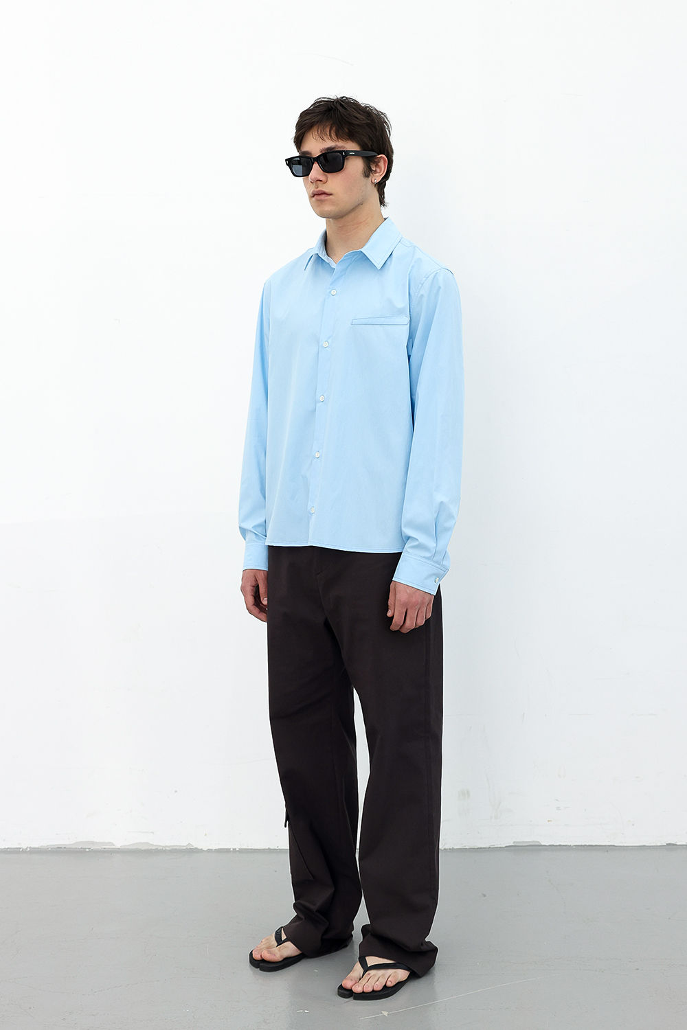 [ANYTIME LOREAK] FREESIA BLOOM SHIRT - SKY BLUE