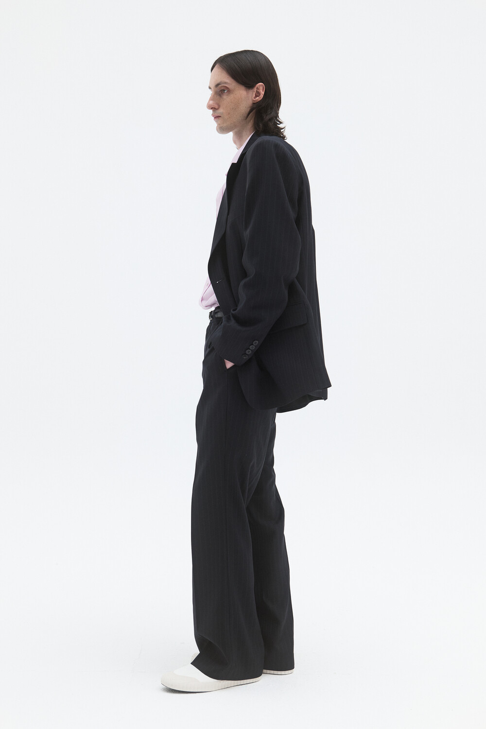 [WINDER] CORE SINGLE TAILORED JACKET -STRIPE DEEP NAVY