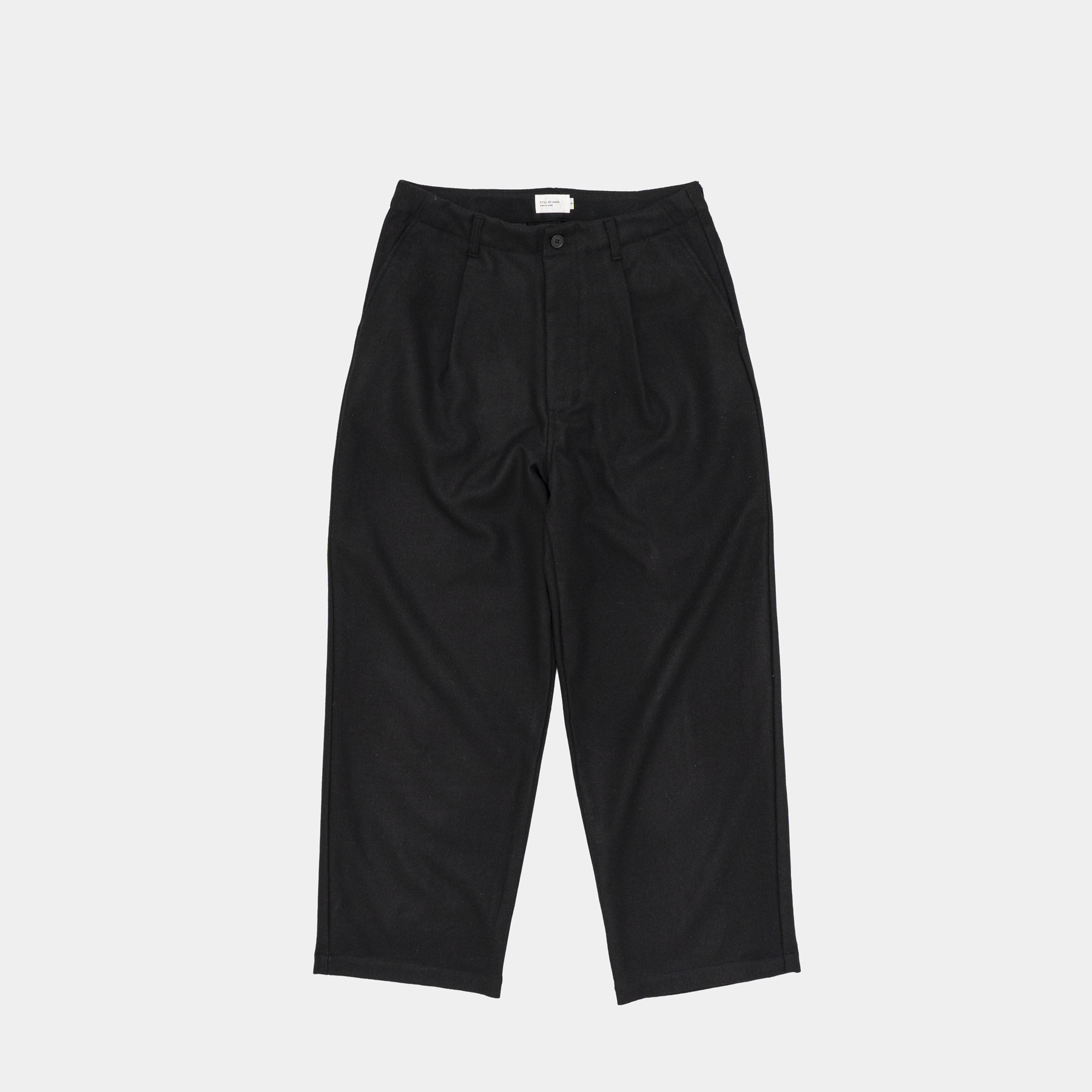 [STILL BY HAND] PT08263OS- W/N wide pants BLACK