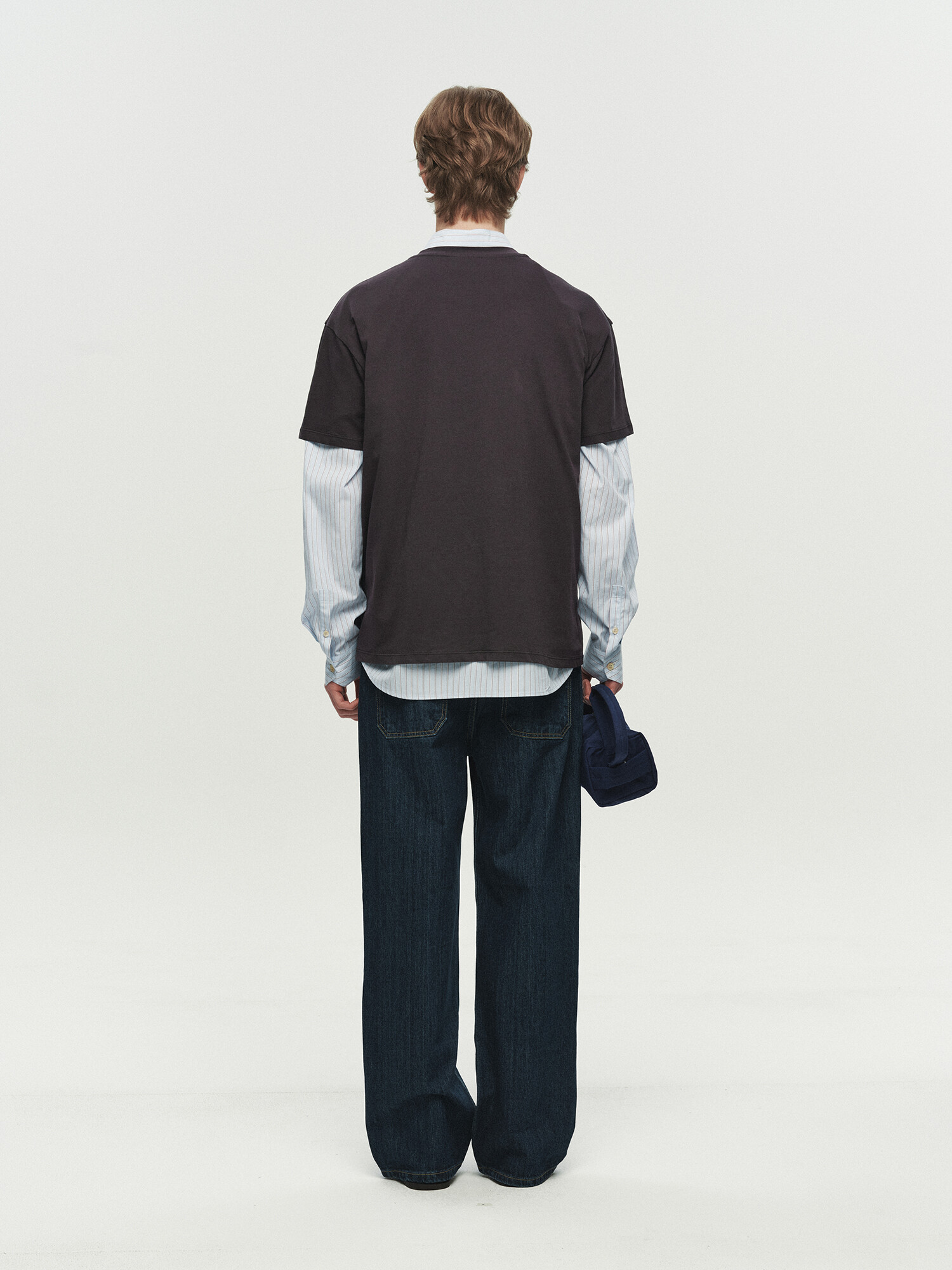 [HEUTE] BEADED LOGO T-SHIRT (DARK GREY)