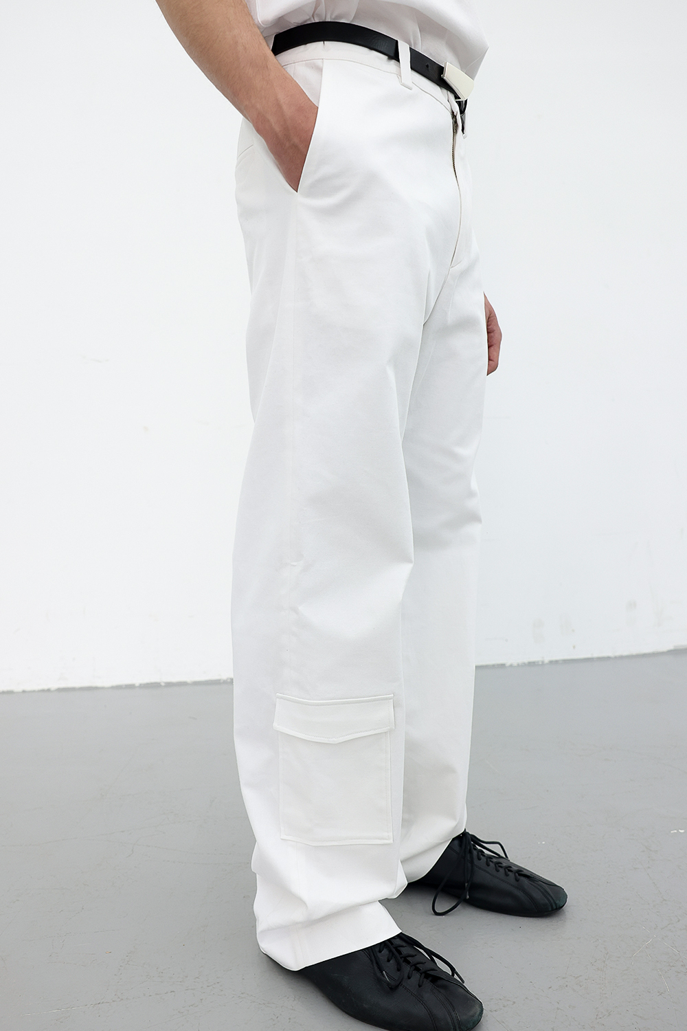 [ANYTIME LOREAK] POPPY WIDE COTTON PANTS - WHITE