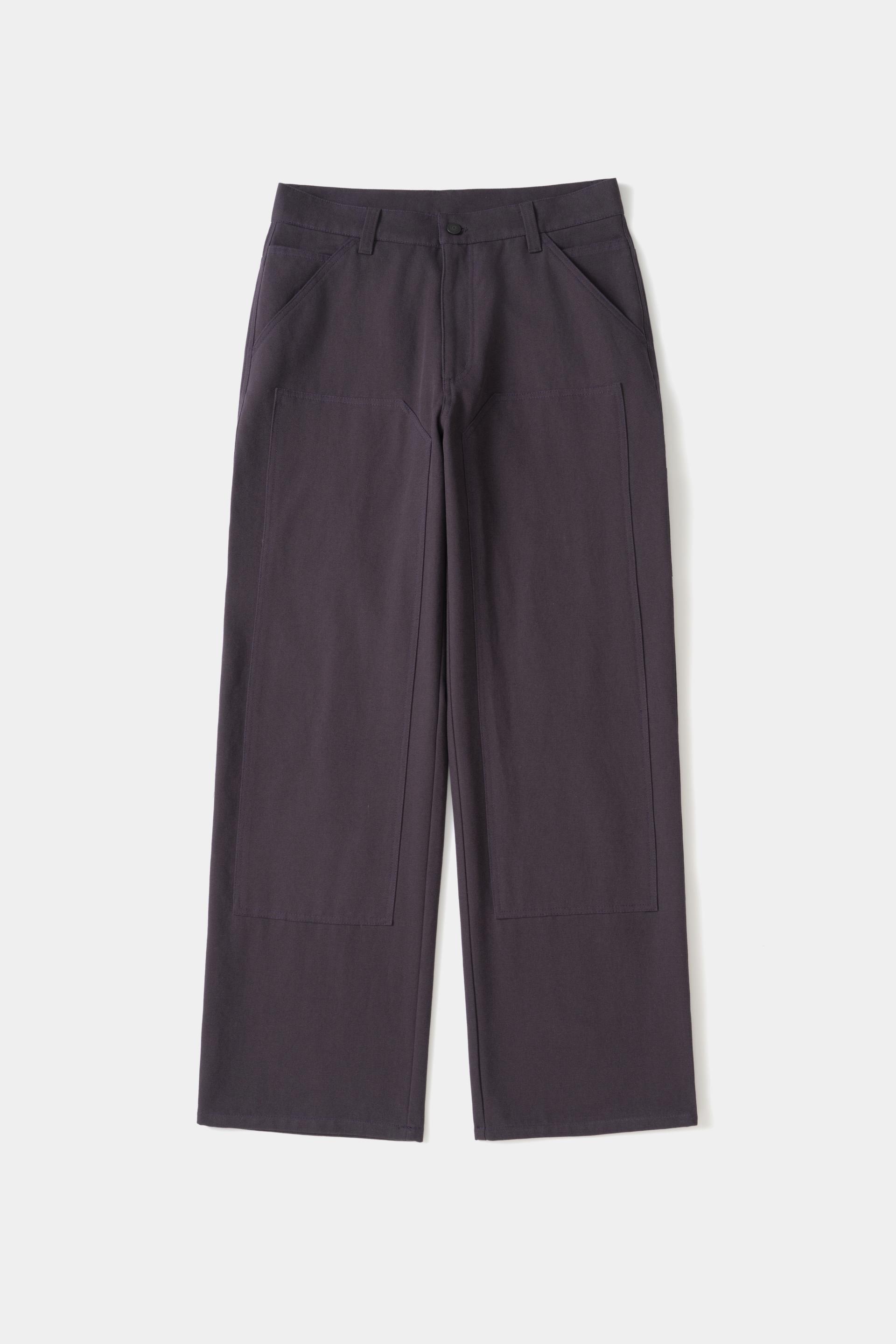 [KANGJUNGSEOK] DOUBLE KNEE PANTS Deep dark purple