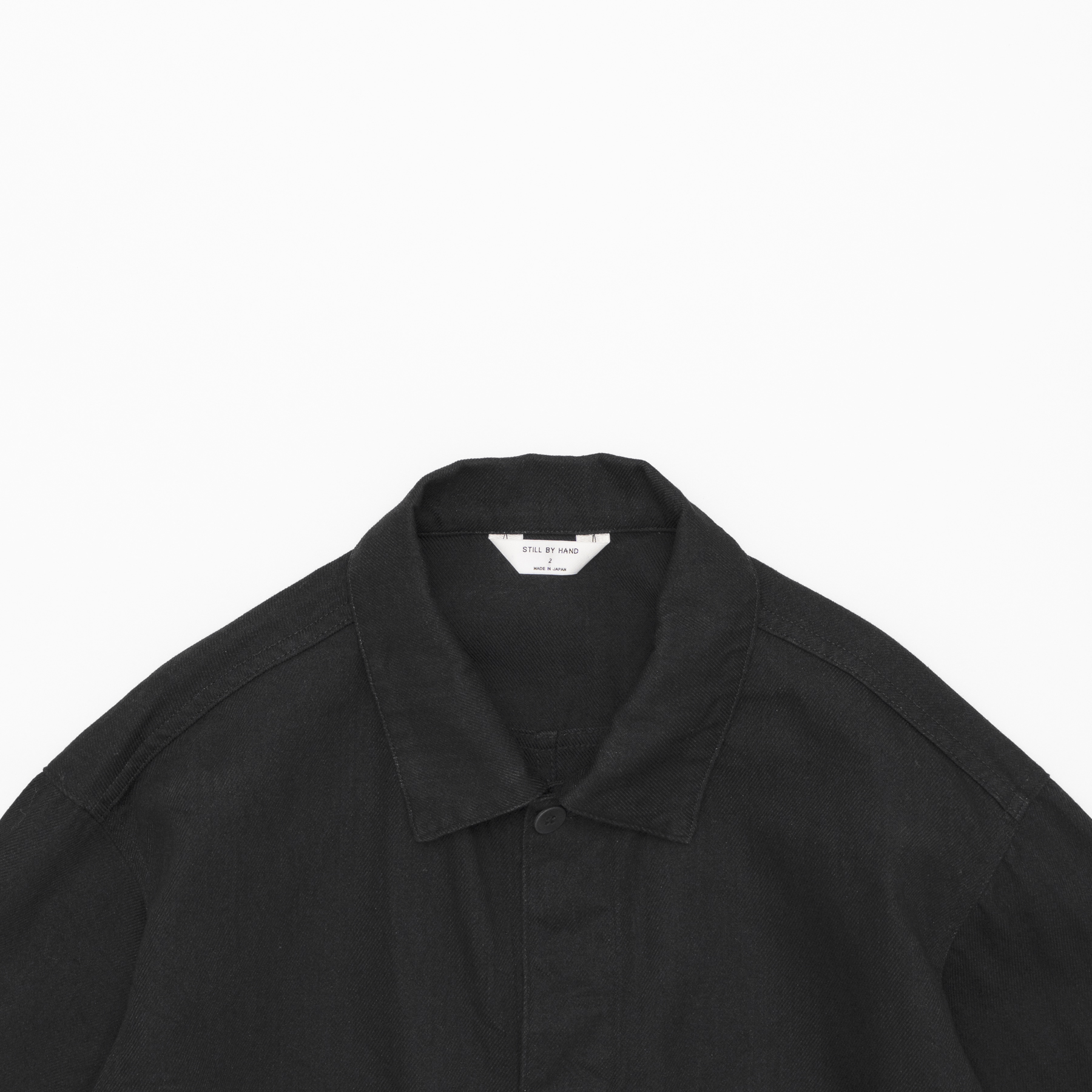 [STILL BY HAND] DN02263OS - 12oz denim jacket BLACK