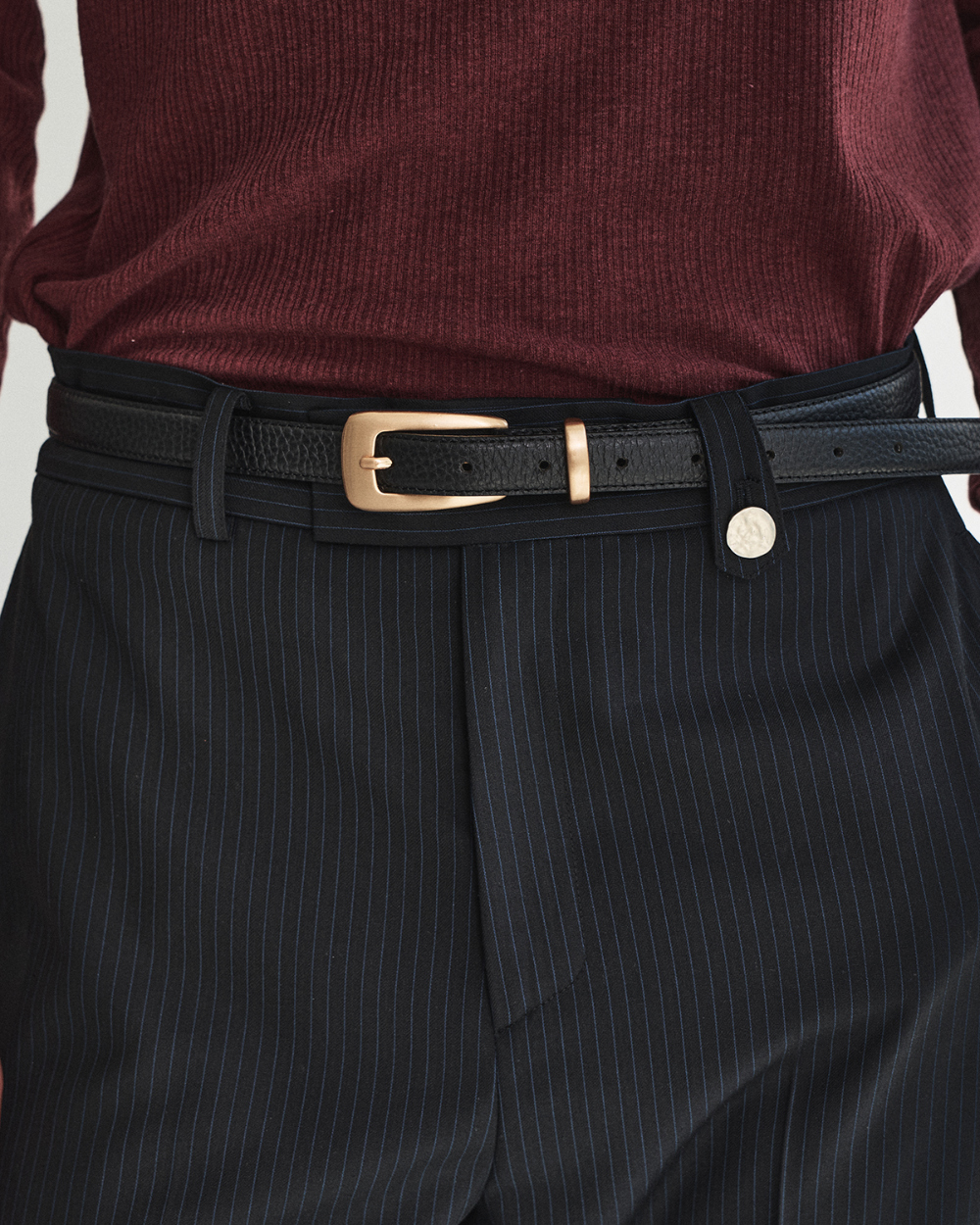 [kineto] Lustre Relaxed Wool Flare Pants_Stripe Black