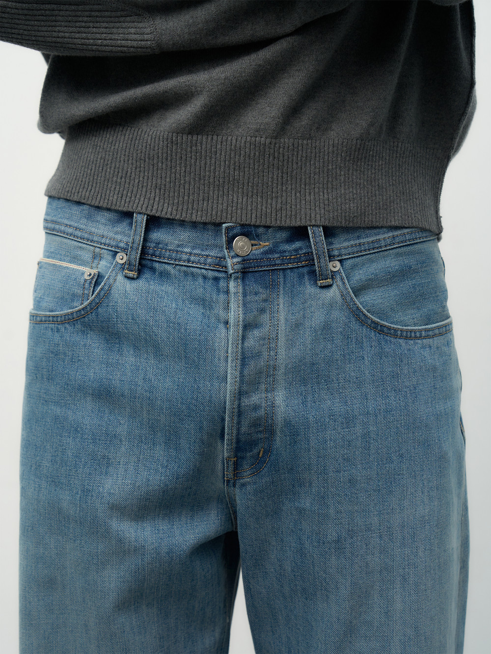 [AFTER PRAY] 헤시키아 셀비지 진 라이트 인디고