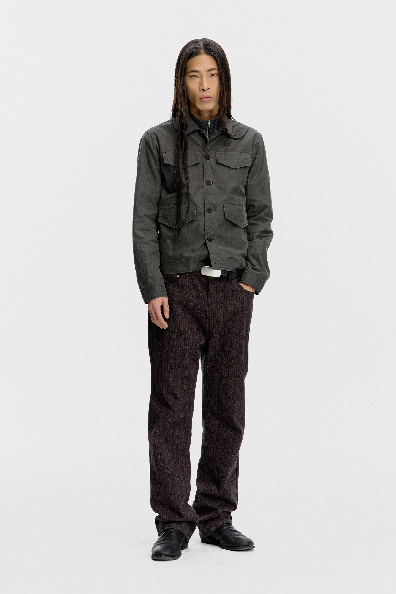 [SURFACE EDITION] FLANNEL 4-POCKET JACKET CHARCOAL
