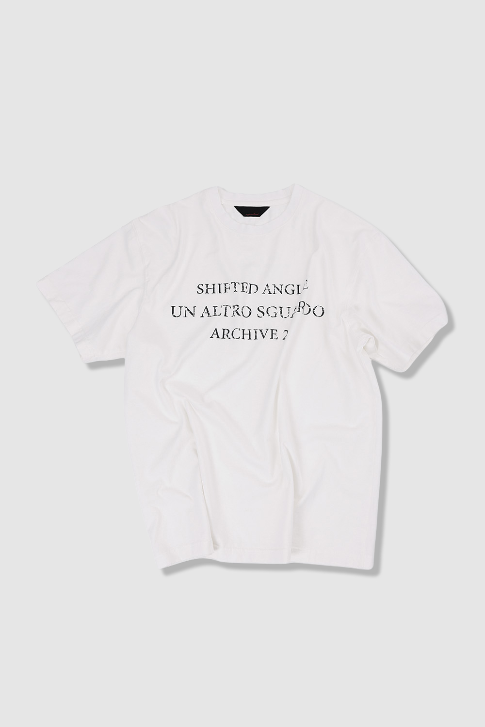 [ANYTIME LOREAK] SEDUM WASHED HALF T-SHIRT - WHITE