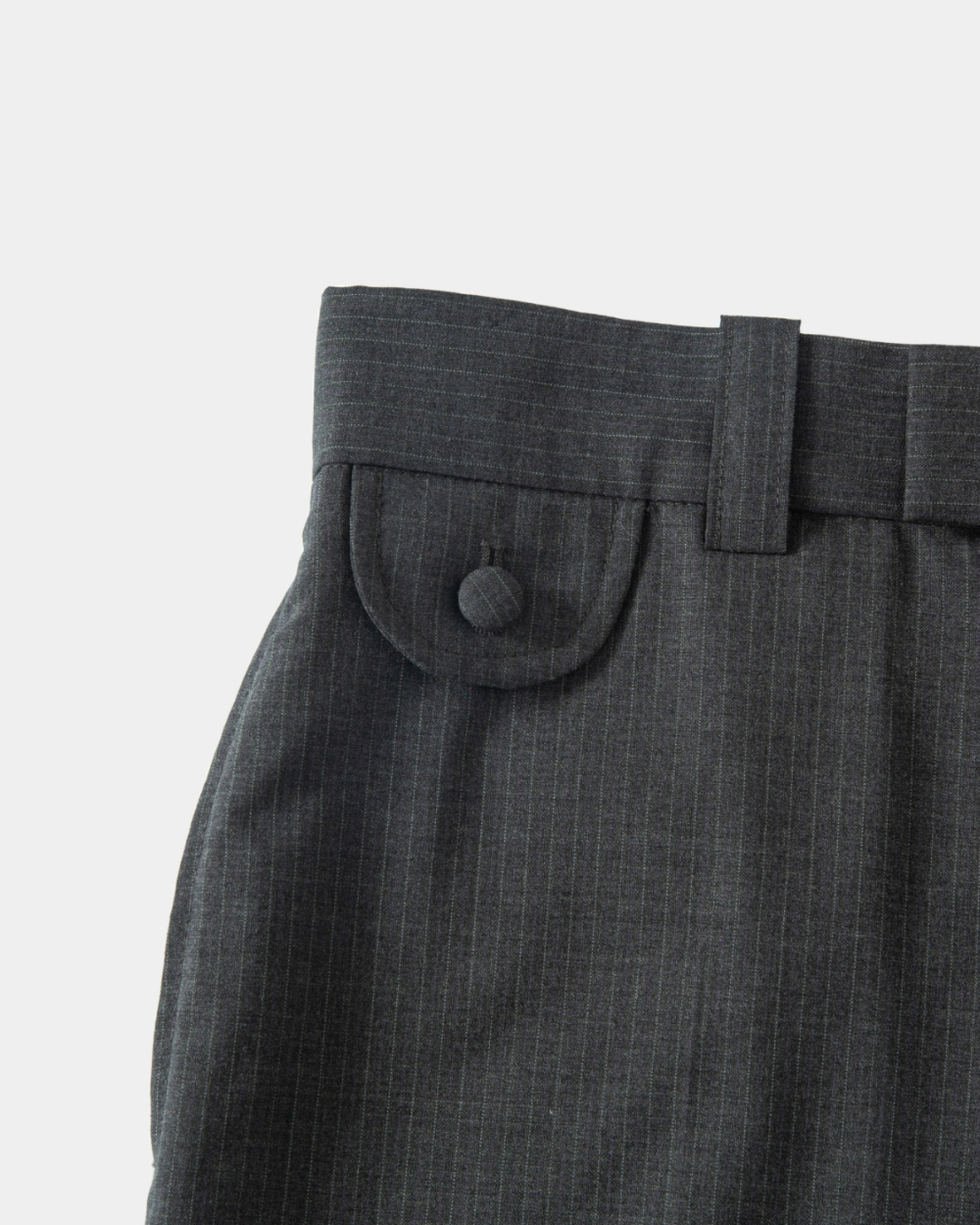 [kineto] Pin Stripe Wool Flare Pants_Grey
