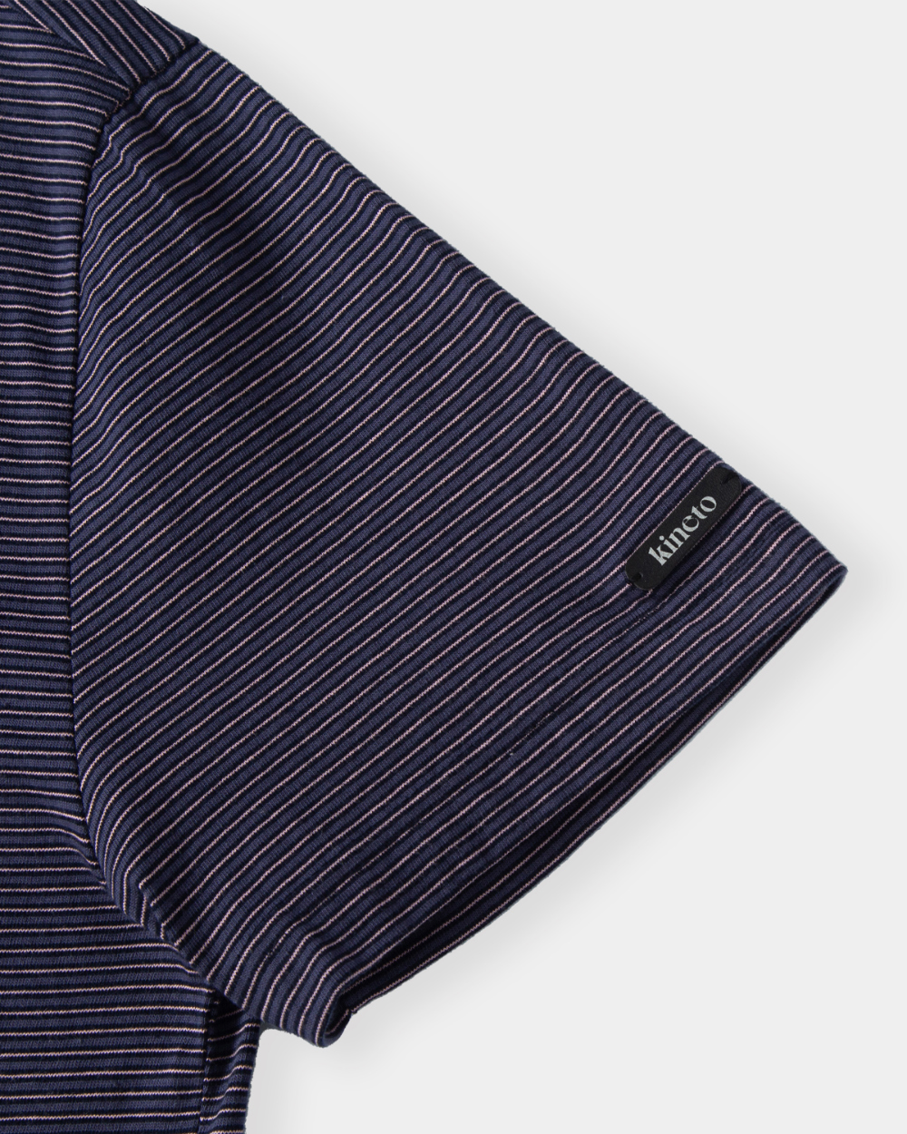 [kineto] Blend Stripe Cotton T-Shirt_Multi Purple