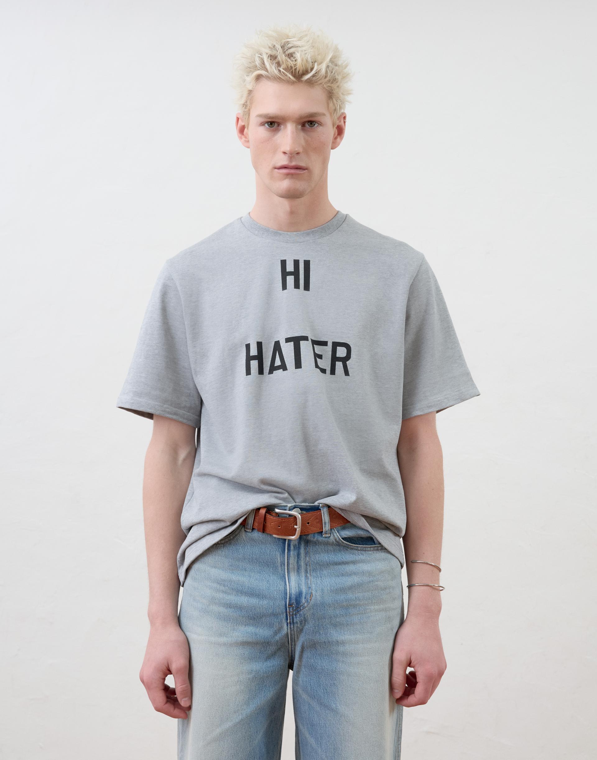 [MOOMYUNG] "HI HATER, BYE HATER" T-SHIRT (GREY)