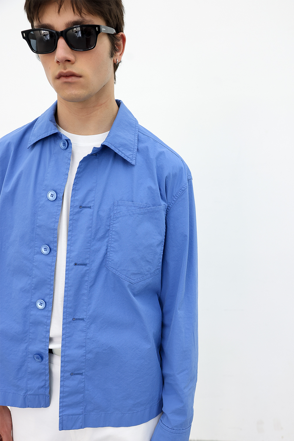 [ANYTIME LOREAK] AIRY WASHED SHIRT - BLUE
