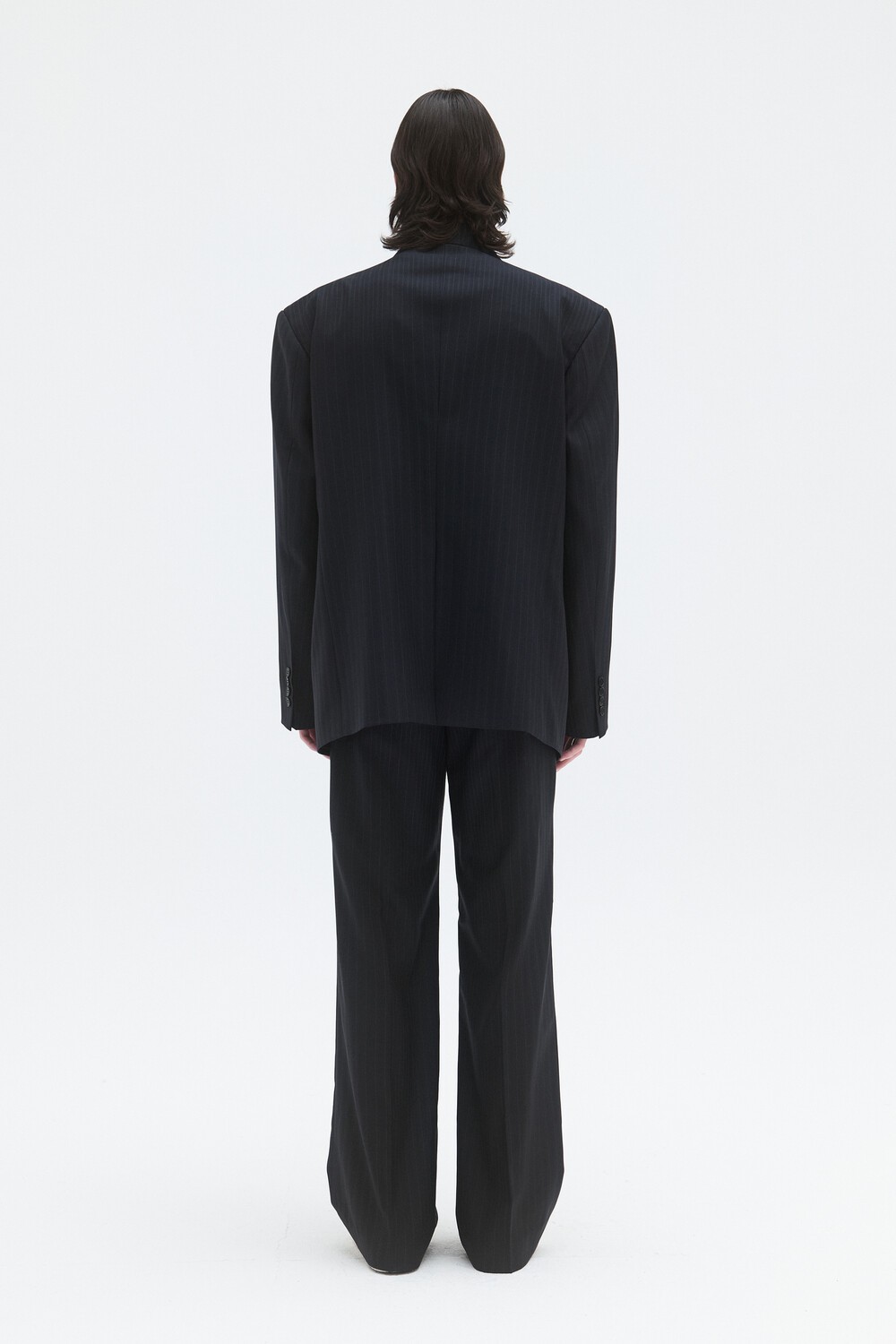 [WINDER] CORE SINGLE TAILORED JACKET -STRIPE DEEP NAVY