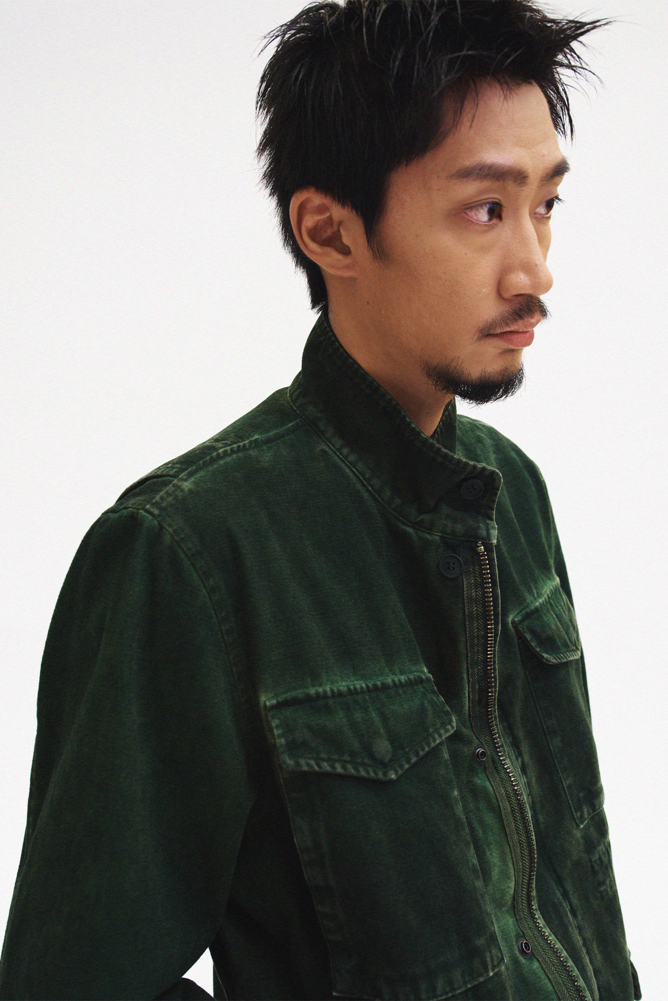 [SURFACE EDITION] OVERDYED FIELD JACKET WASHED GREEN
