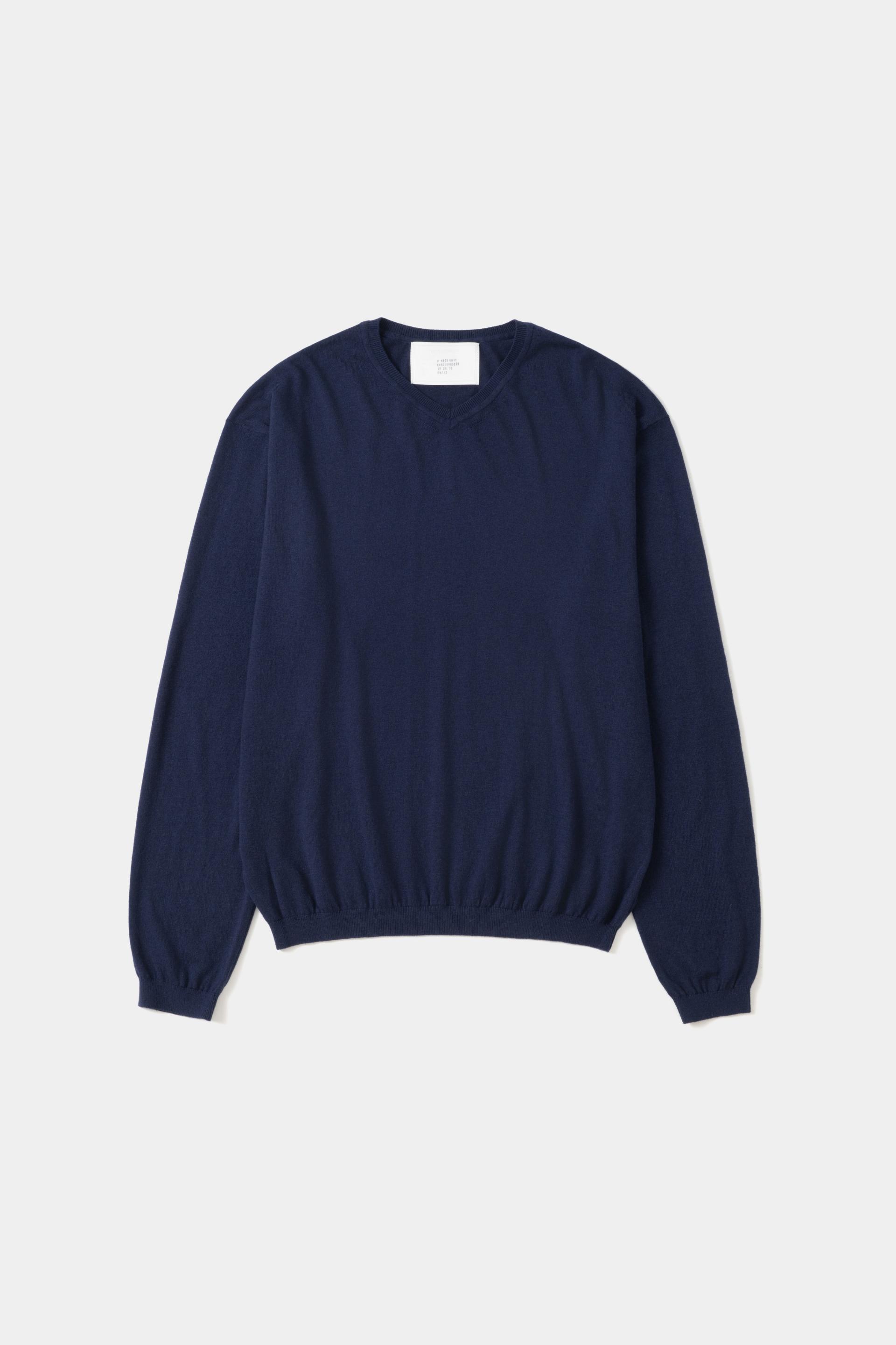 [KANGJUNGSEOK] V NECK KNIT NAVY