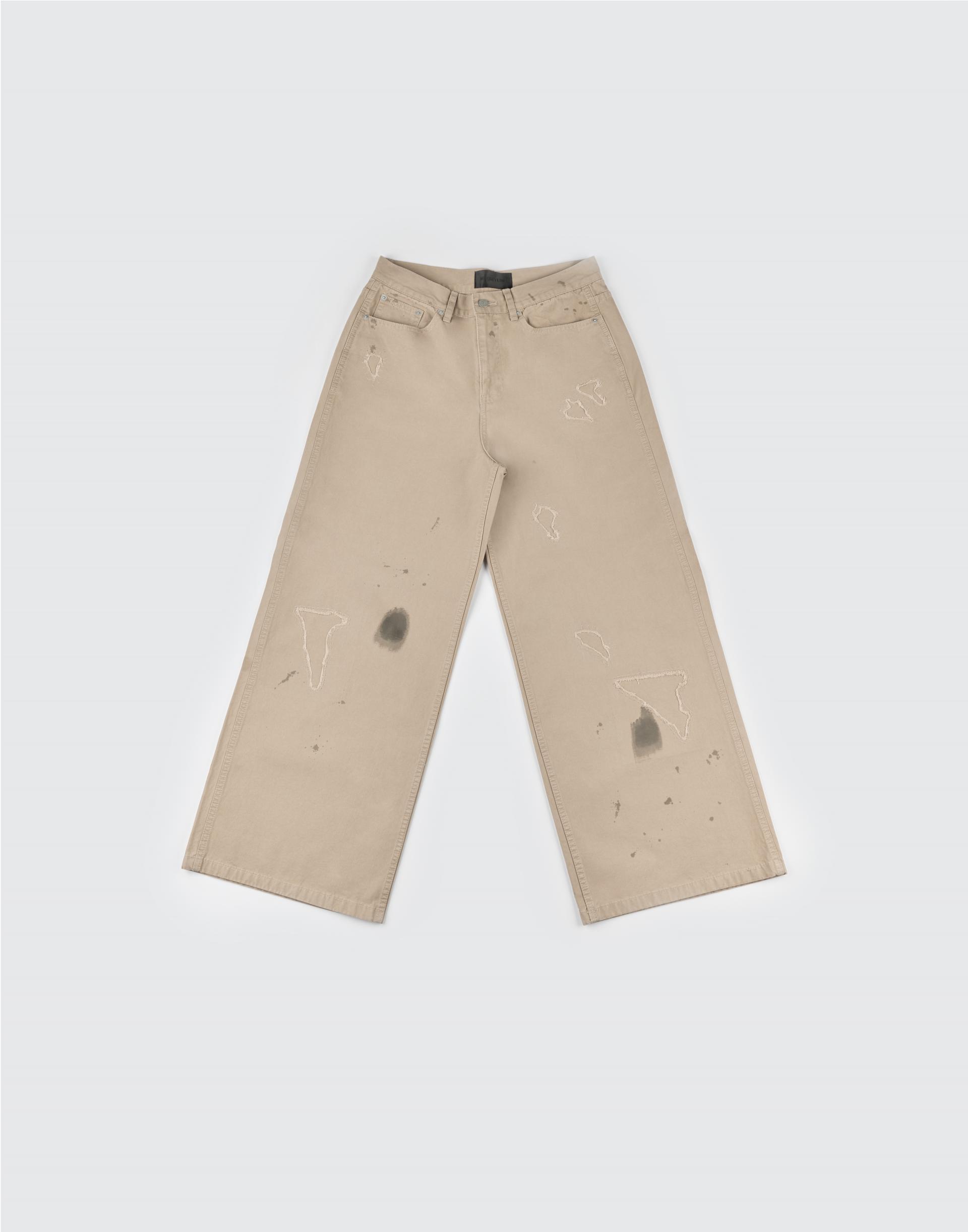 [MOOMYUNG] LATE 90'S WIDE DENIM (DIRTY BEIGE)