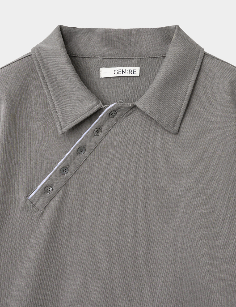 [GEN:RE] Pivot Tape Polo Shirt Navy Grey