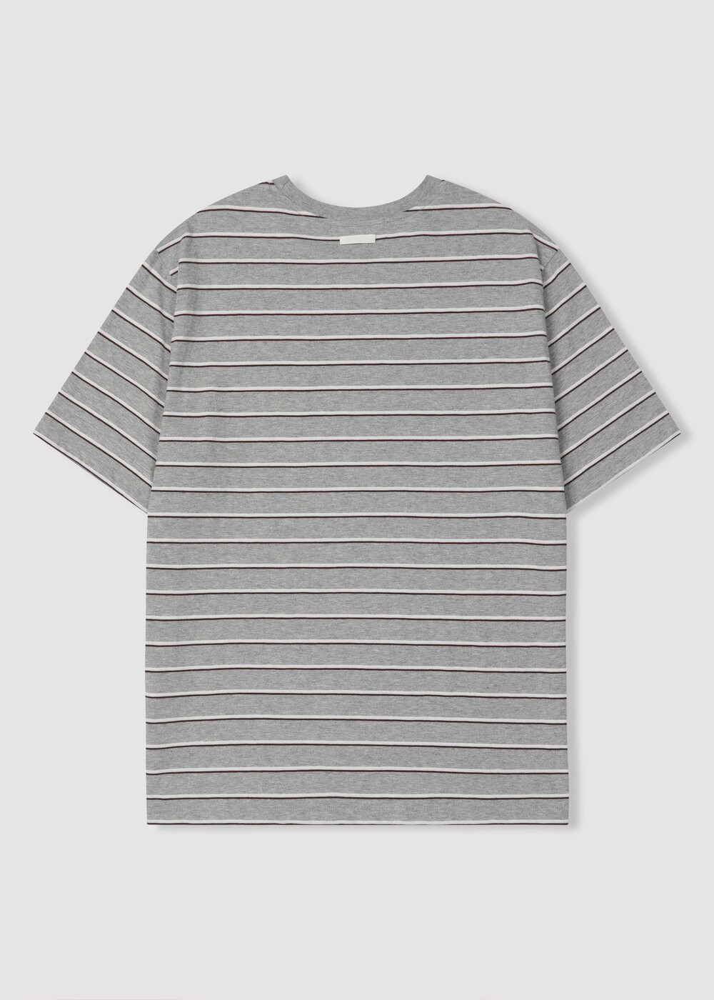 [WINDER] STRIPED COTTON TOP - BROWN / MELANGE