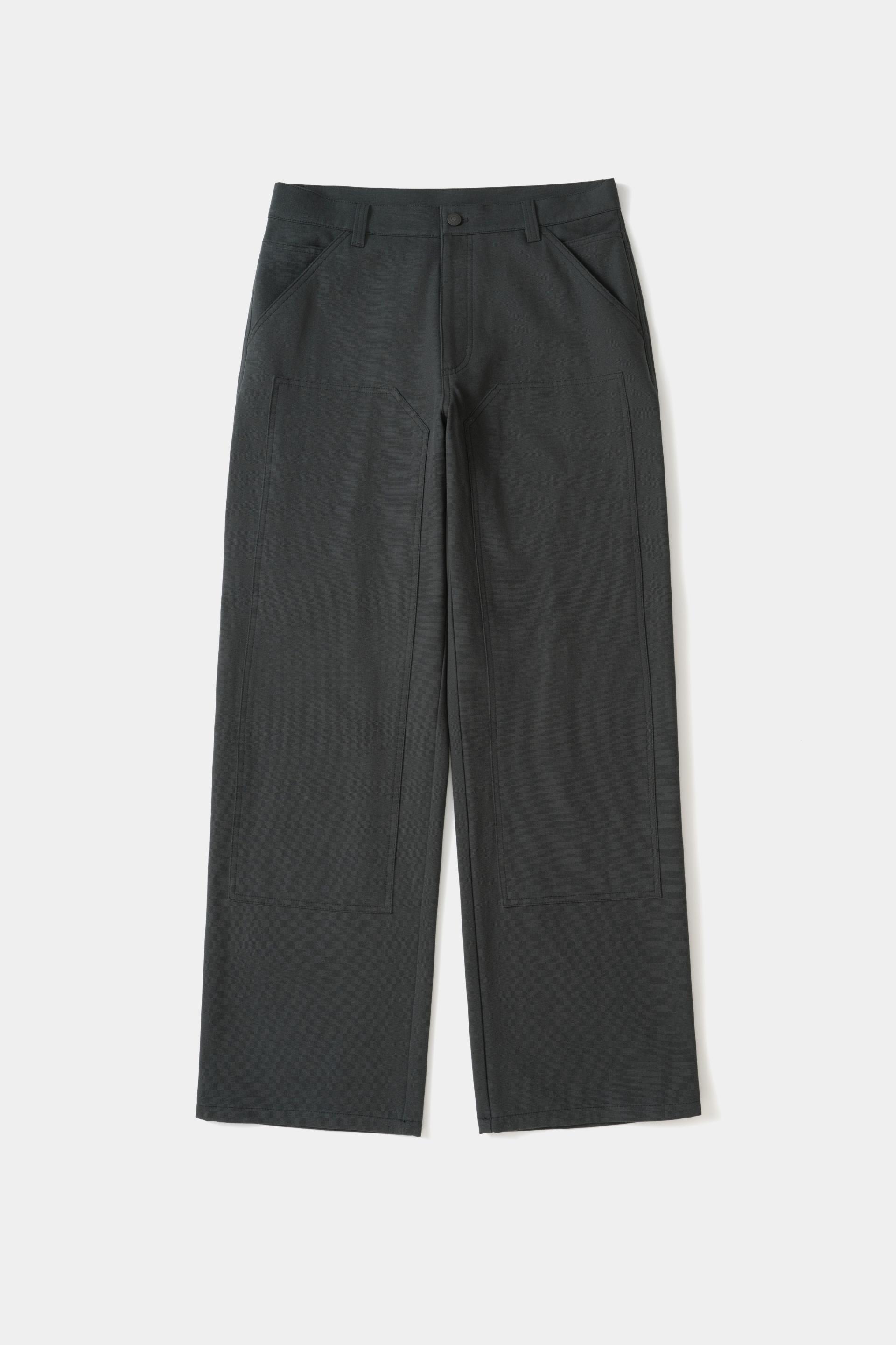 [KANGJUNGSEOK] DOUBLE KNEE PANTS Deep dark green