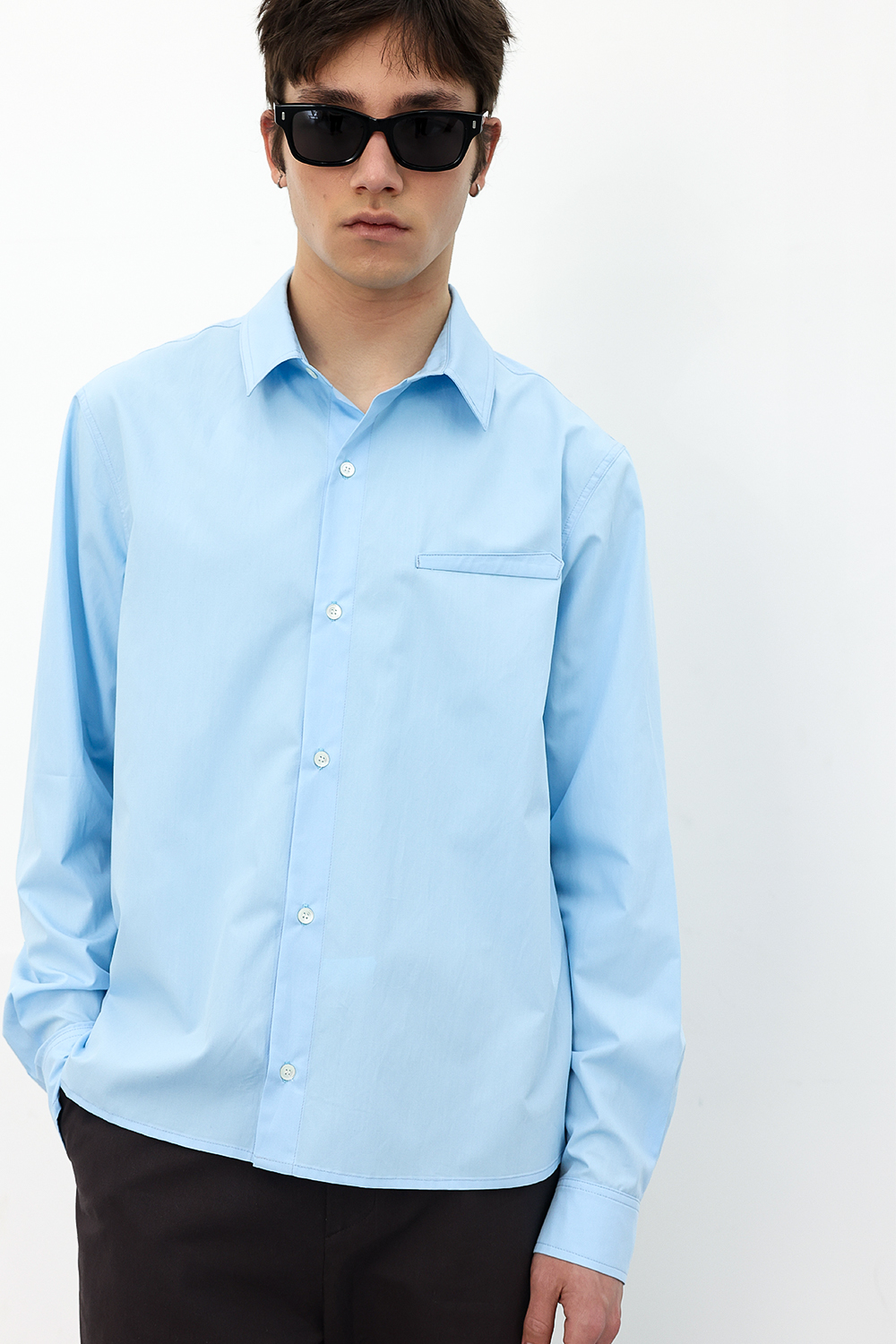 [ANYTIME LOREAK] FREESIA BLOOM SHIRT - SKY BLUE
