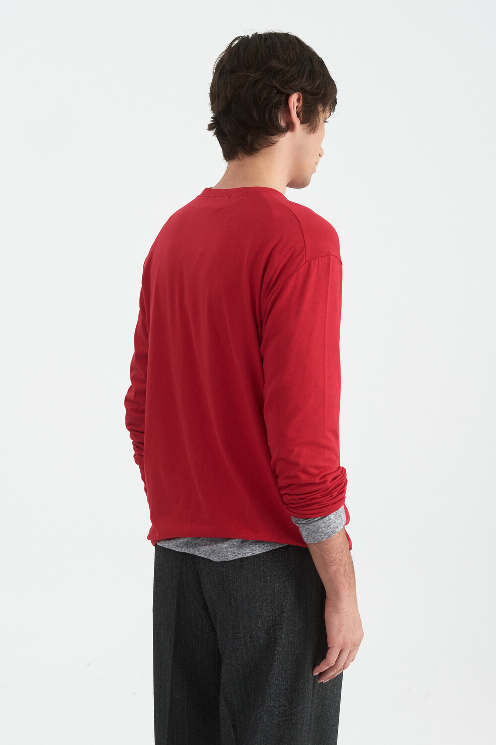 [WINDER] MODAL BLEND JERSEY TOP -RED