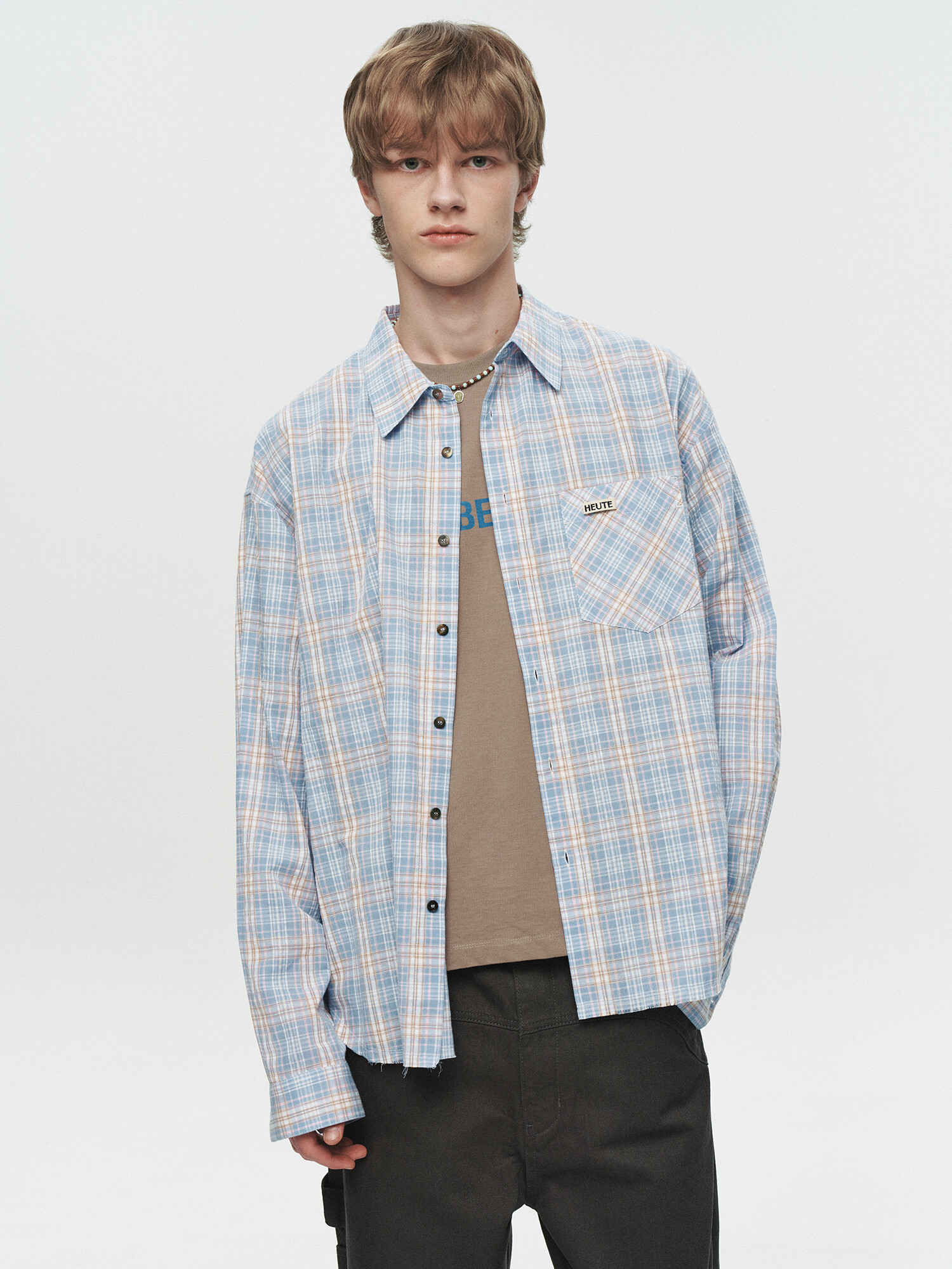 [HEUTE] REGULAR COLLAR MARCO SHIRT (BLUE)