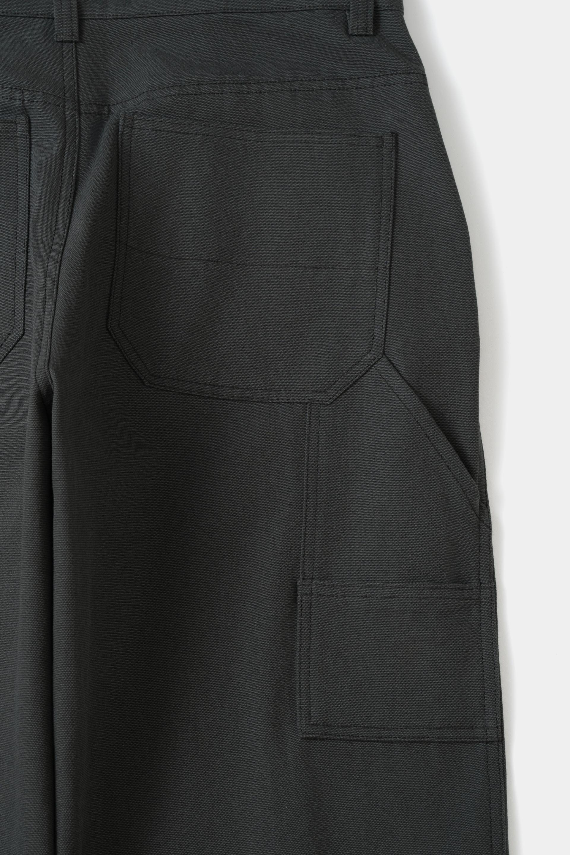 [KANGJUNGSEOK] DOUBLE KNEE PANTS Deep dark green