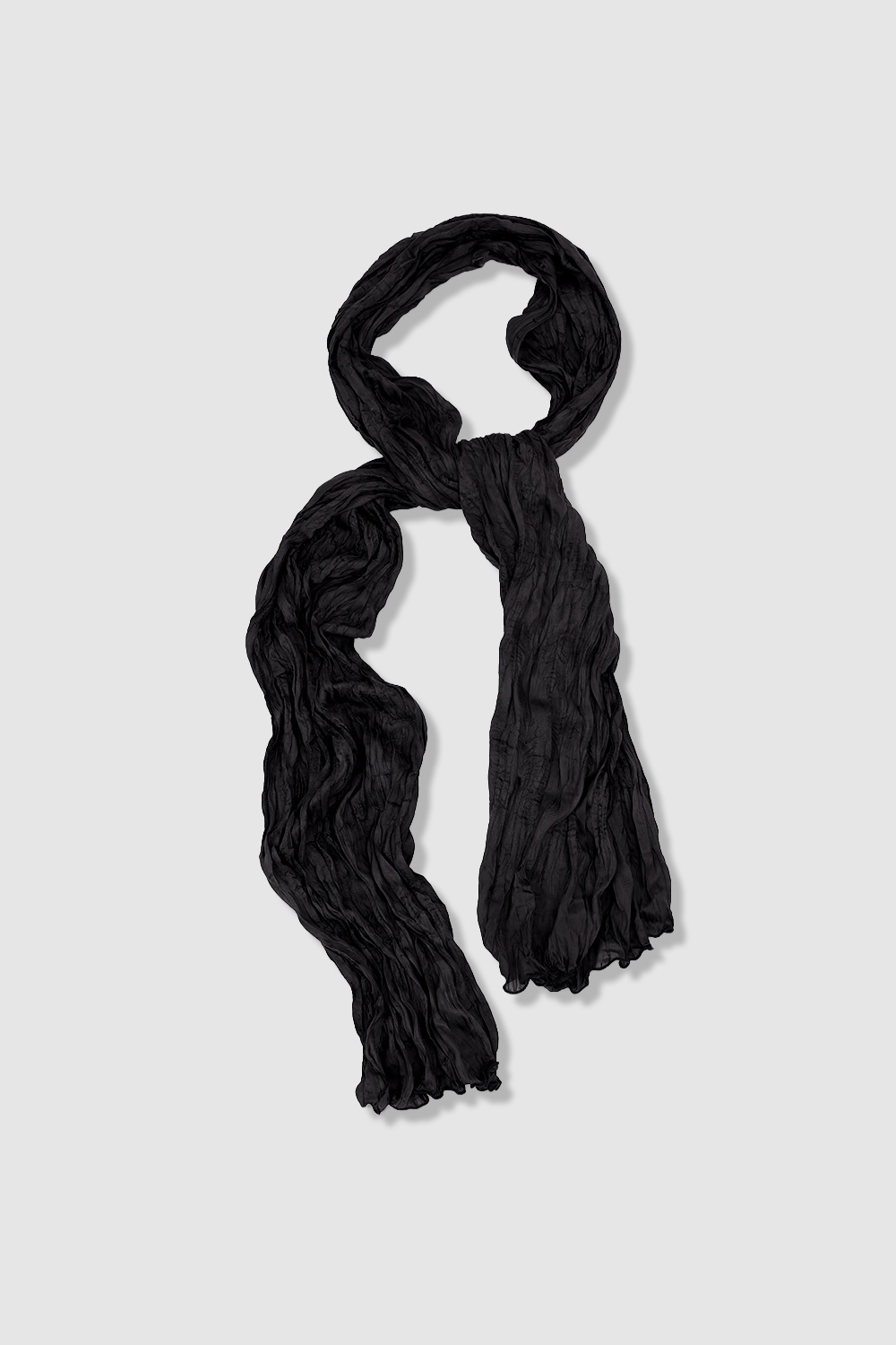 [ANYTIME LOREAK] AGAVE WRINKLE SCARF - BLACK