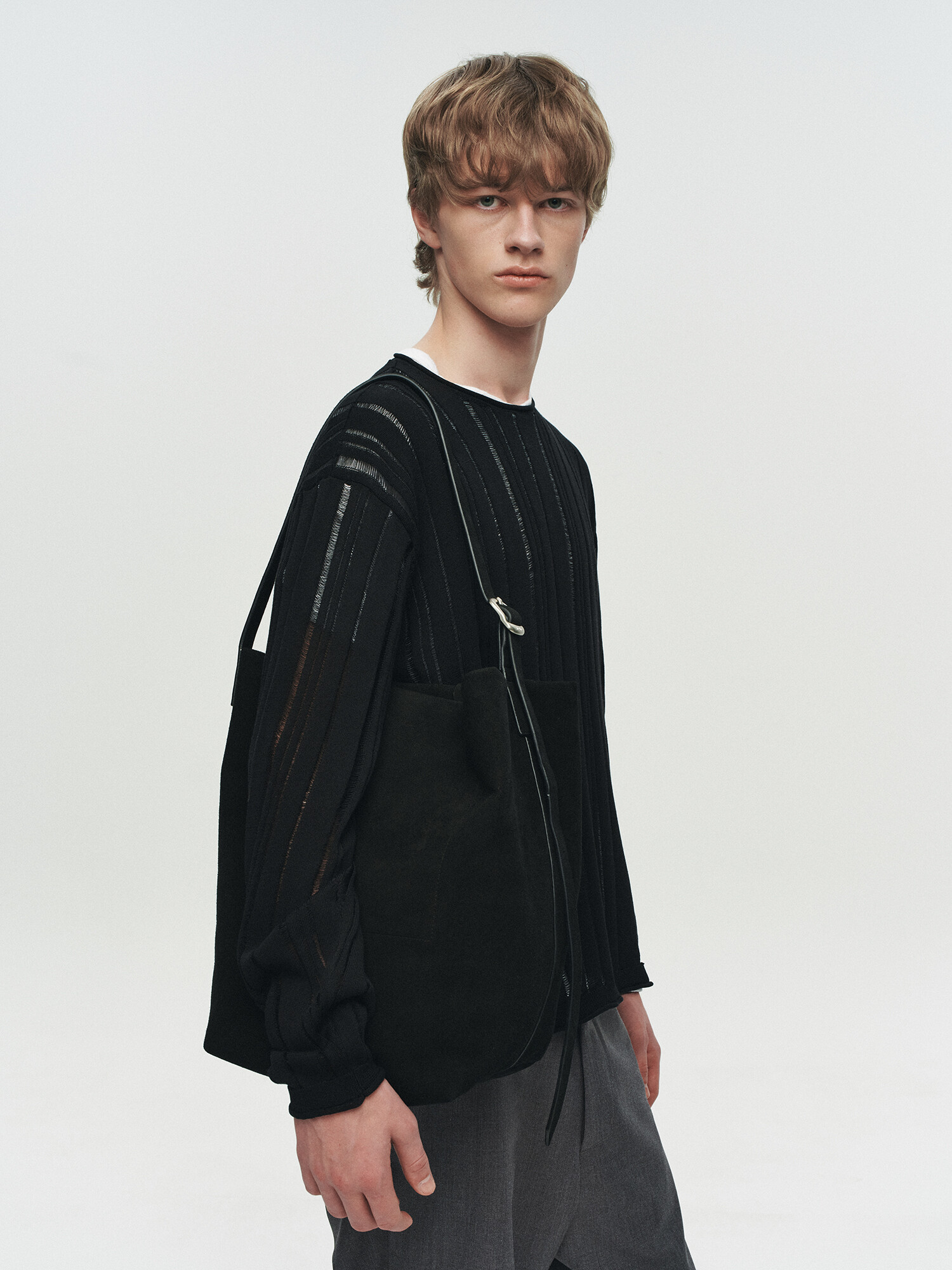 [HEUTE] CASHMERE WOOL V NECK KNIT (BLUE) 복제