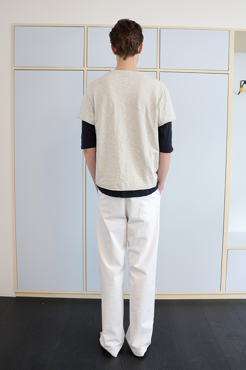 [ANYTIME LOREAK] FADE SLUB HALF T-SHIRT - OATMEAL