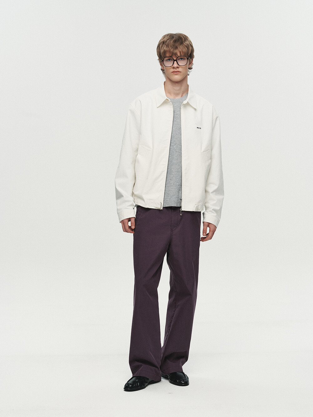 [HEUTE] MARTIN STRUCTURED BOMBER JACKET (OFF WHITE)