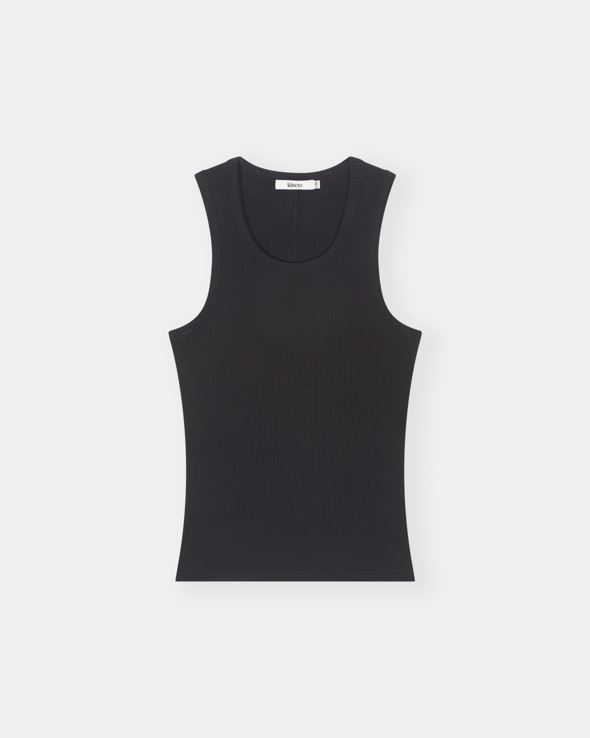 [kineto] Sleek Ribbed Sleeveless Top_Black