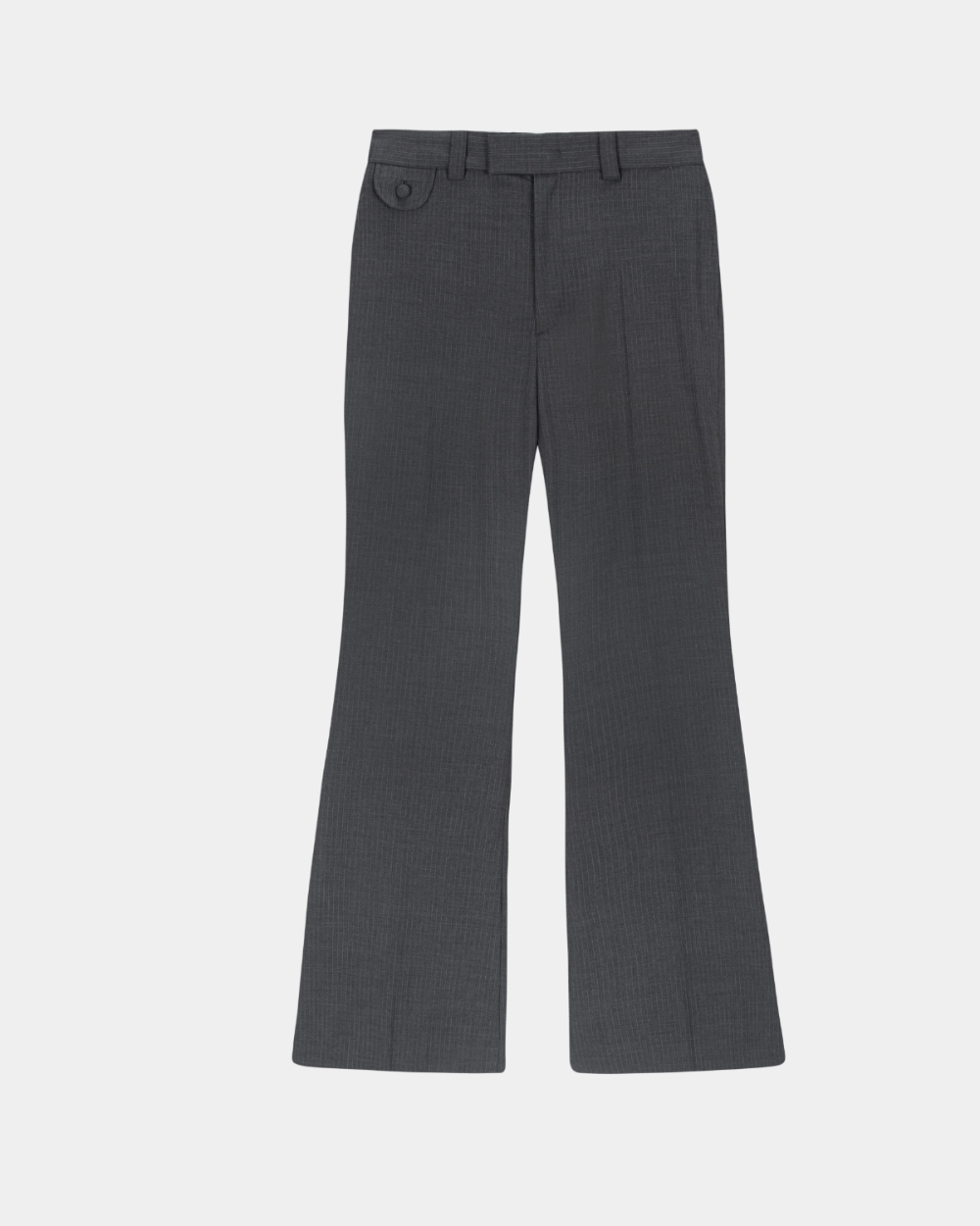 [kineto] Pin Stripe Wool Flare Pants_Grey