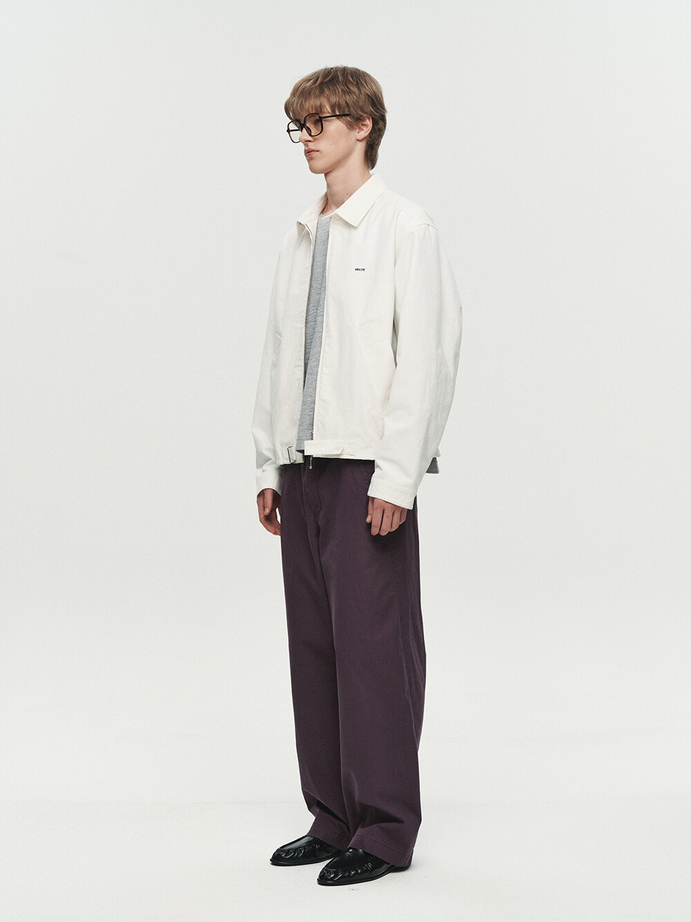 [HEUTE] MARTIN STRUCTURED BOMBER JACKET (OFF WHITE)