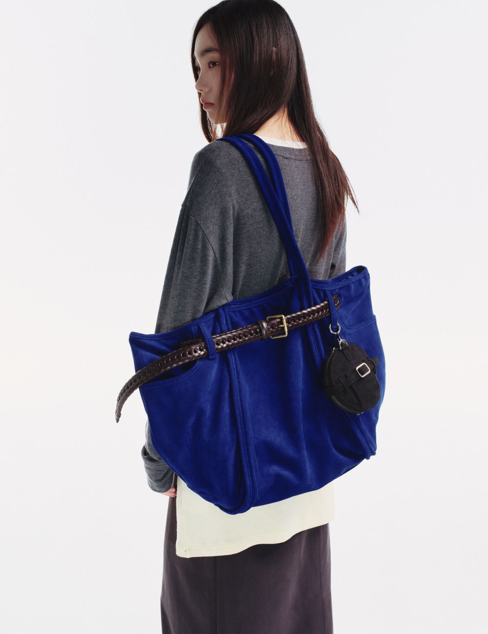 [GEN:RE] Archive Trouser Leather Bag Blue