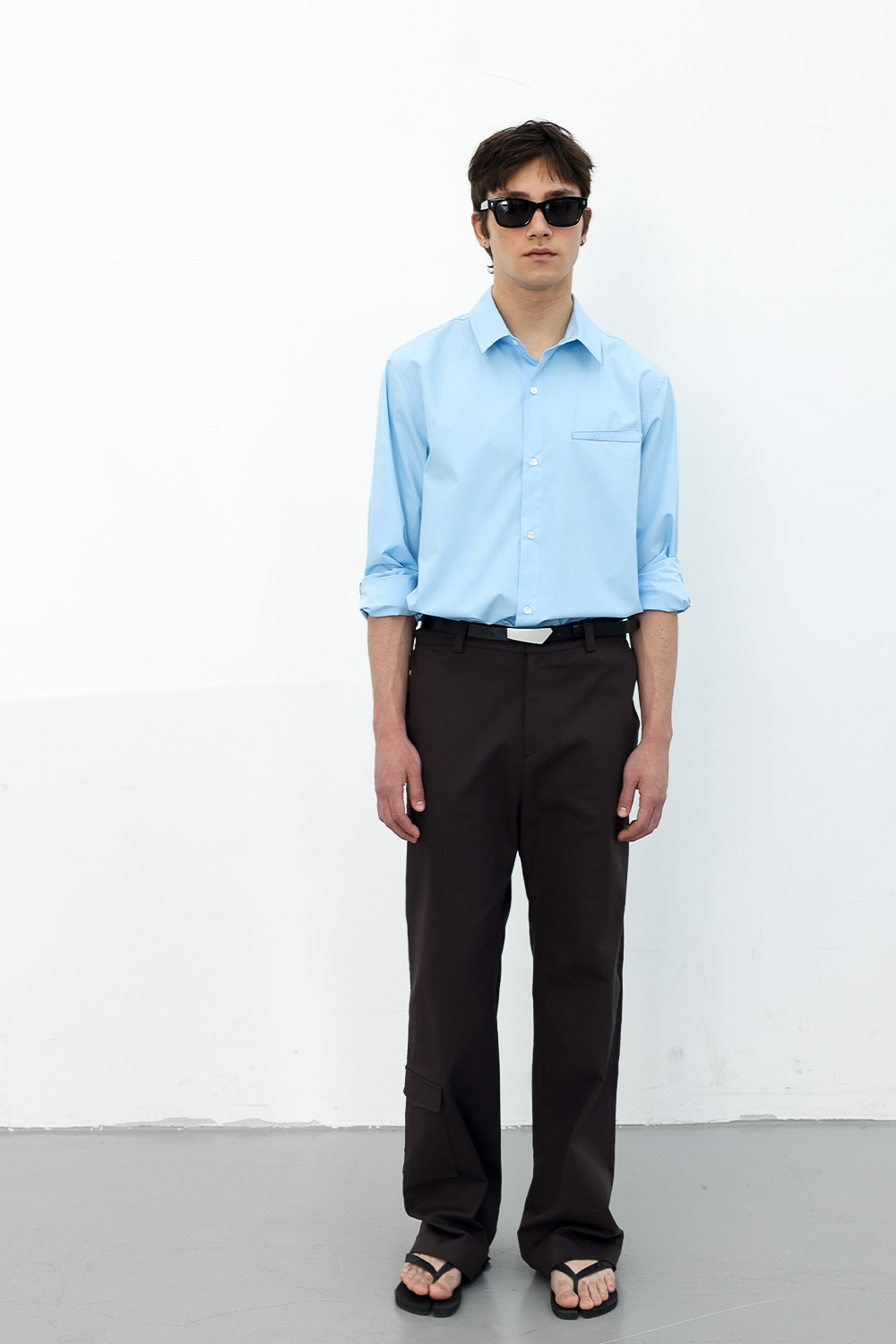 [ANYTIME LOREAK] FREESIA BLOOM SHIRT - SKY BLUE
